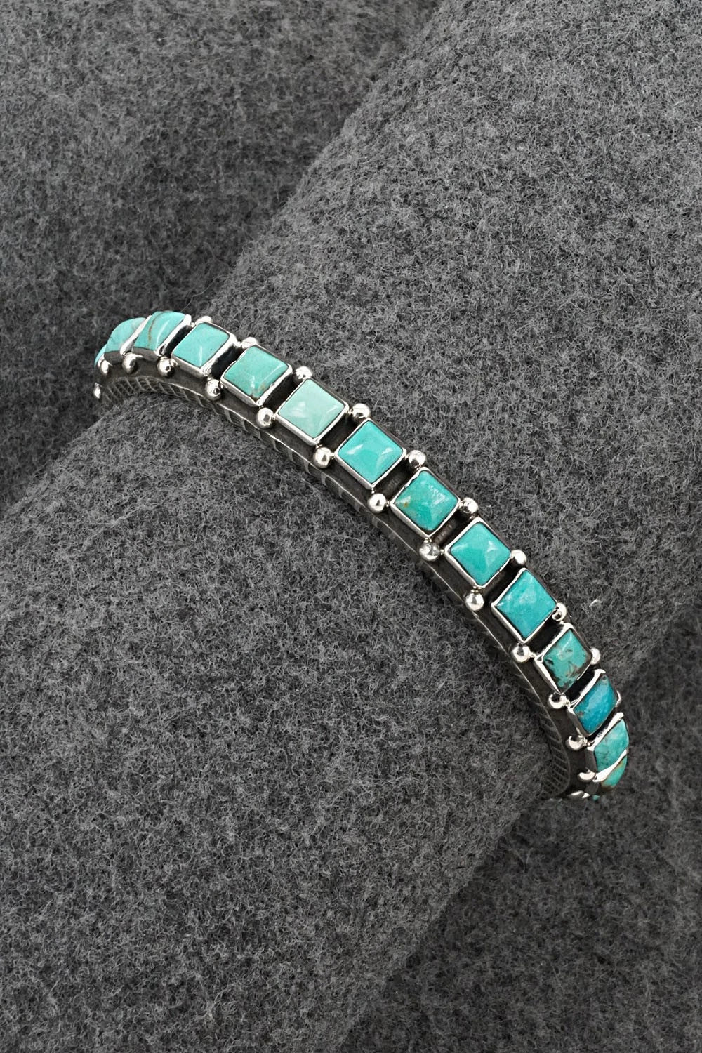 Turquoise & Sterling Silver Bracelet - Ernest Rangel
