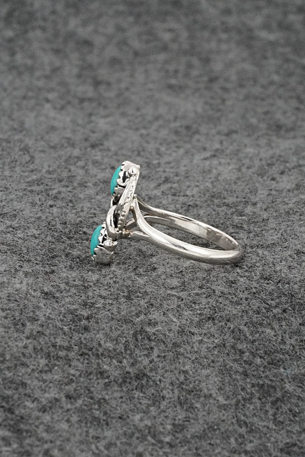 Turquoise and Sterling Silver Ring - Judy Largo - Size 7