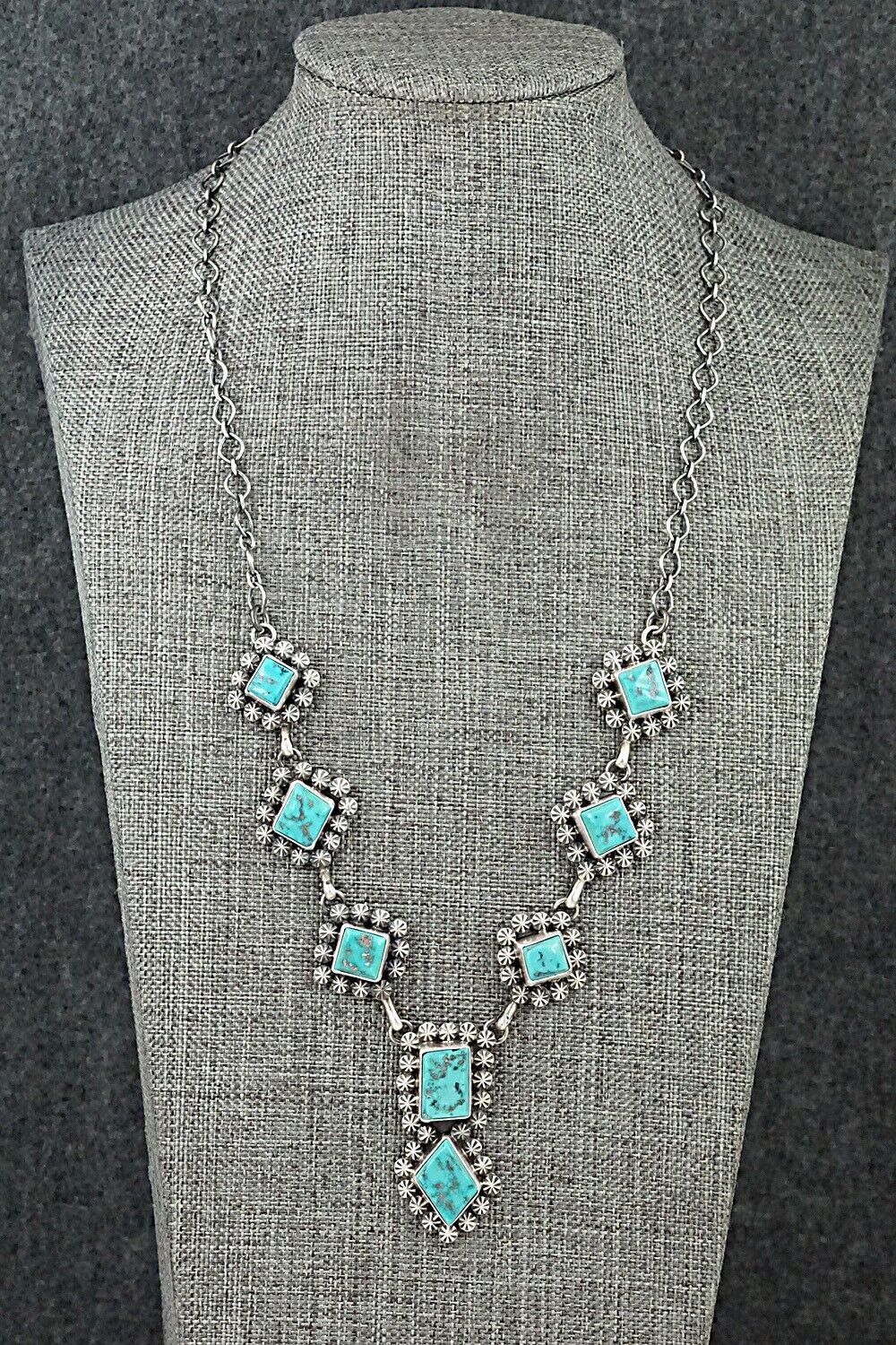 Turquoise & Sterling Silver Necklace - Paul Livingston