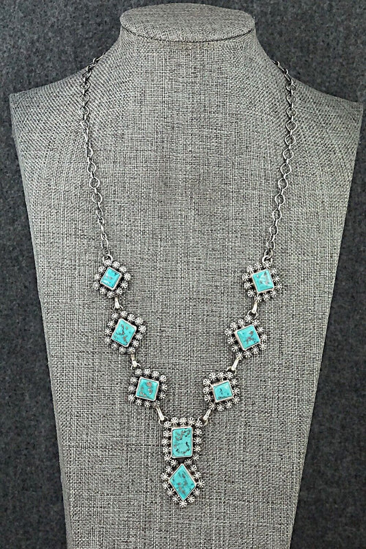 Turquoise & Sterling Silver Necklace - Paul Livingston