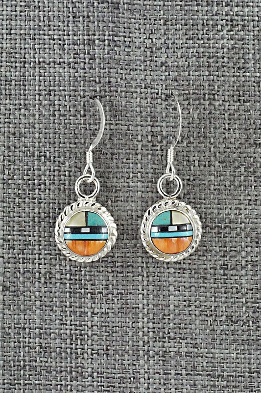 Multi-Stone & Sterling Silver Earrings - Delbert Kallestewa Jr.