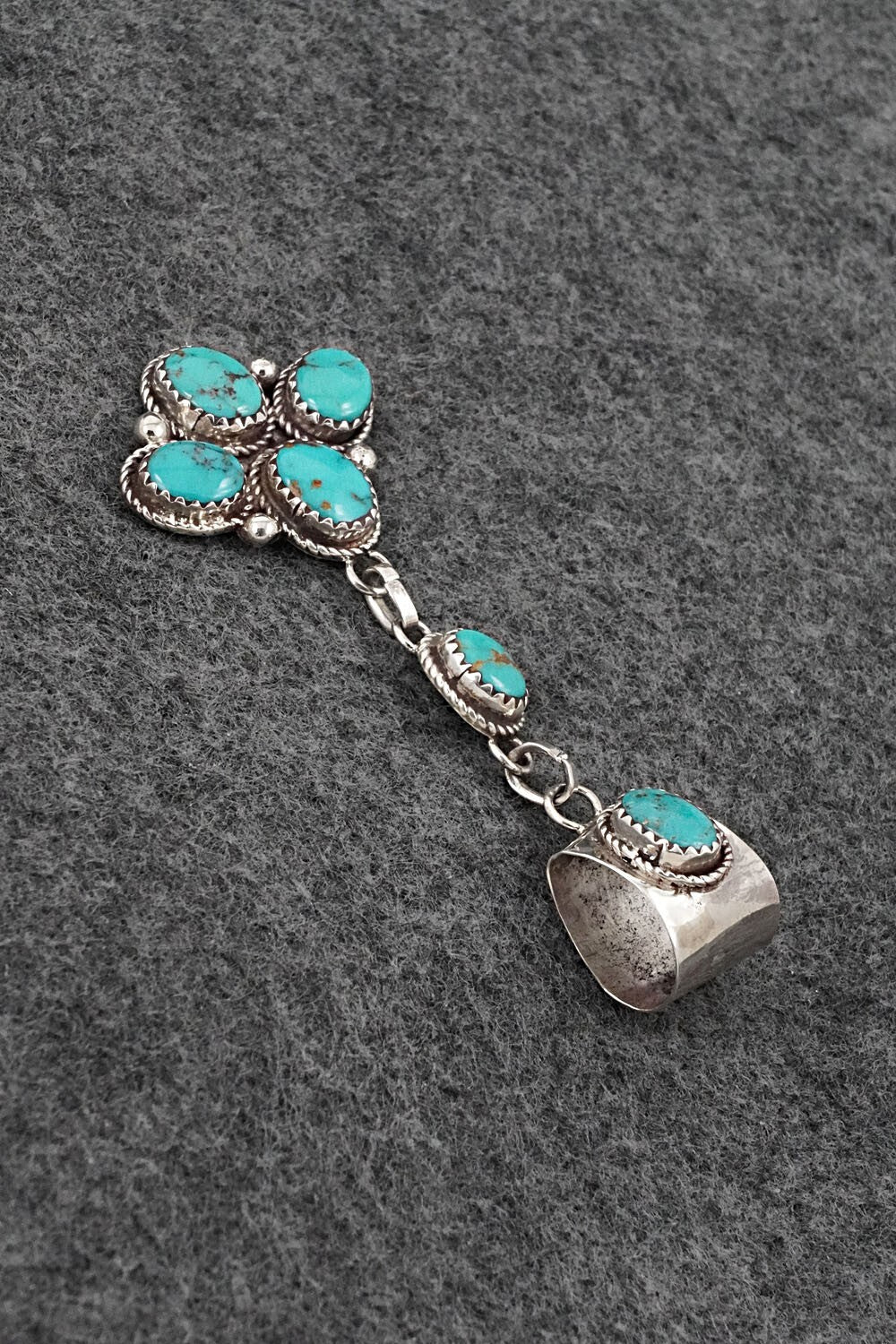 Turquoise & Sterling Silver Pendant - Ernest Hawthorne