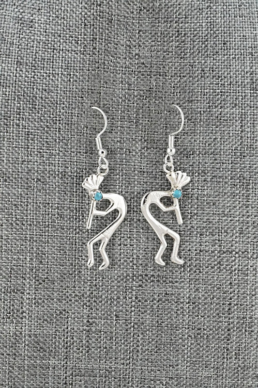 Turquoise and Sterling Silver Earrings - Lorraine Chee