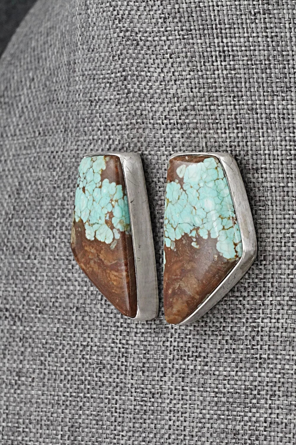 Turquoise & Sterling Silver Necklace and Earrings Set - Darrin Livingston