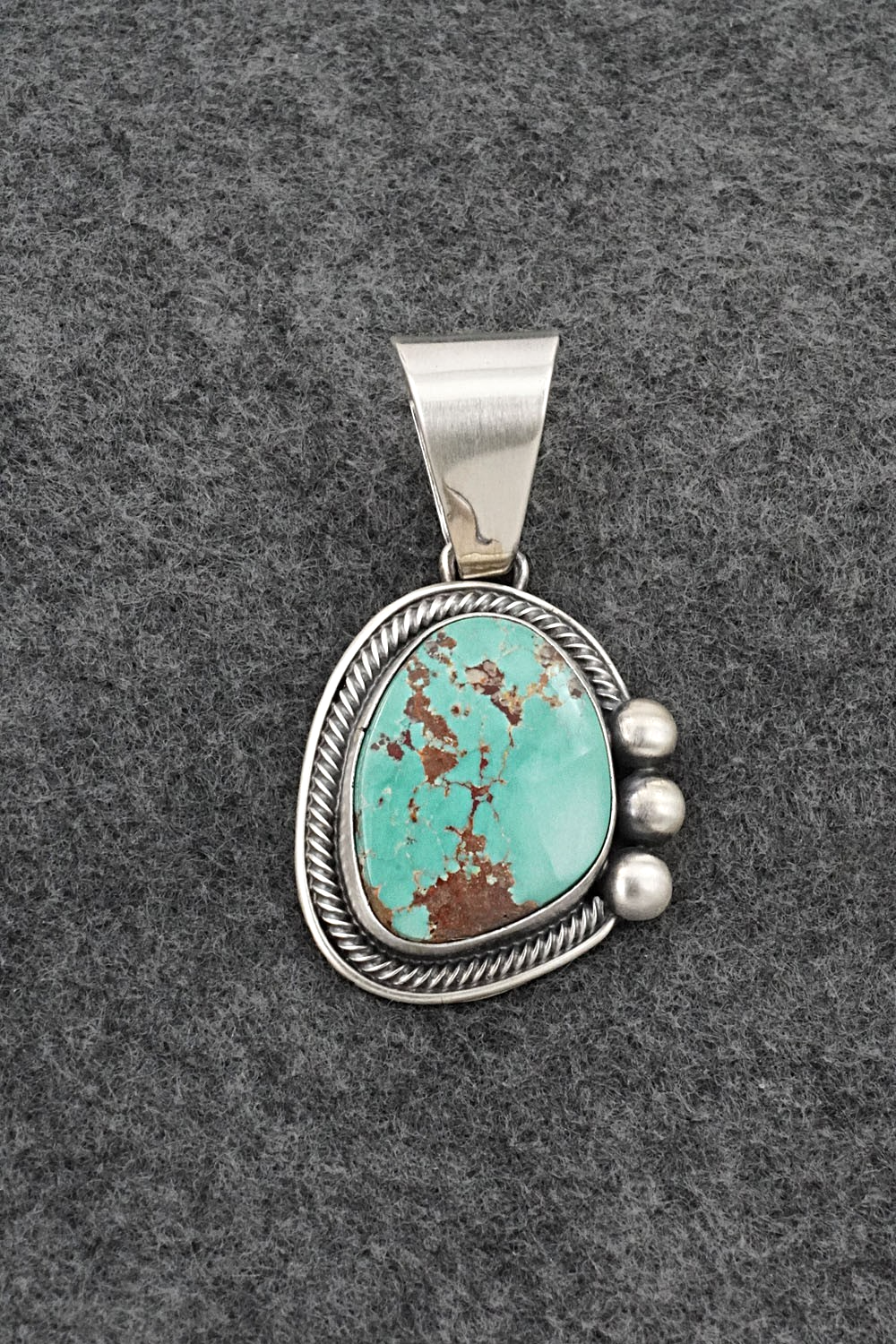 Turquoise & Sterling Silver Pendant - Darrin Livingston
