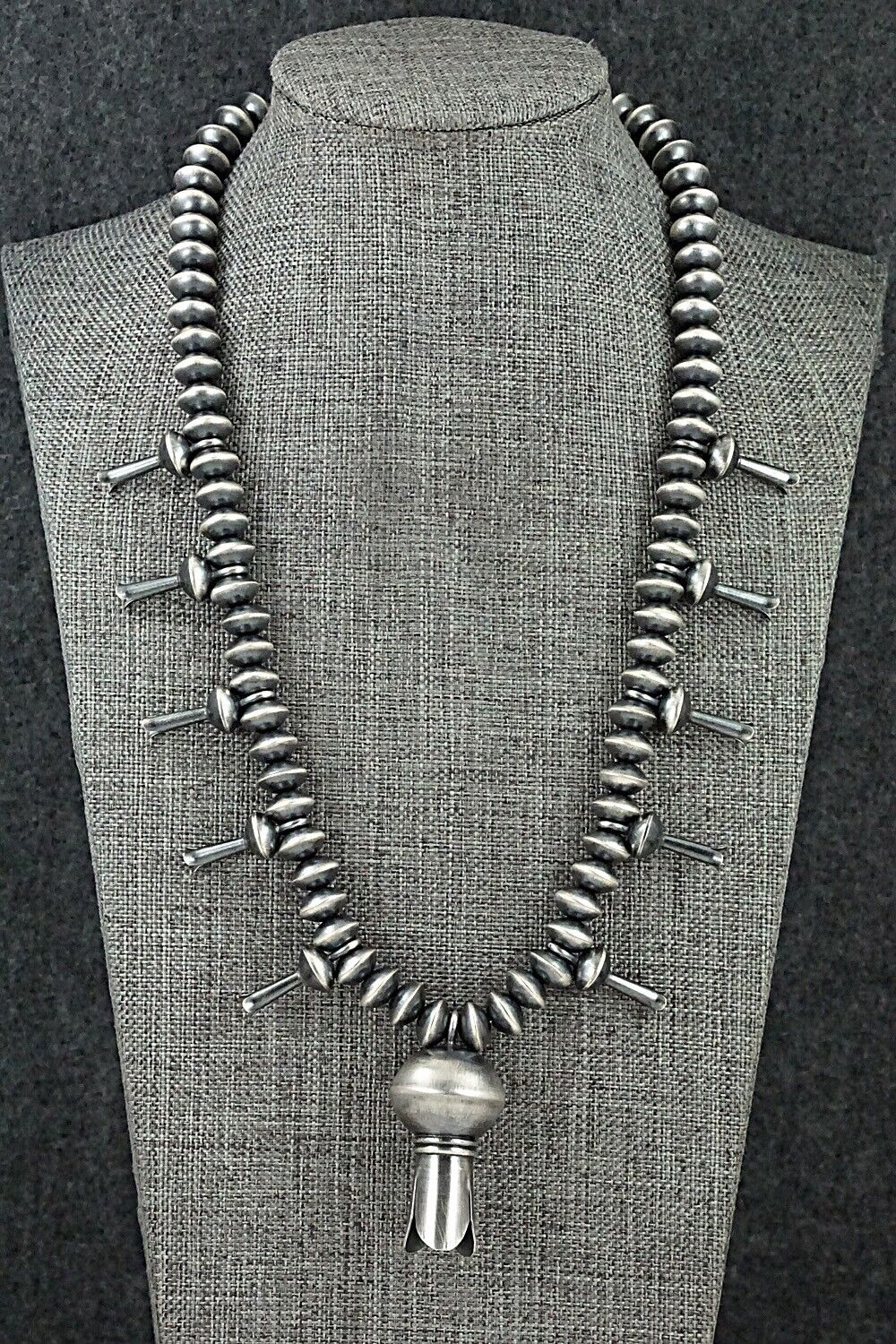 Sterling Silver Navajo Pearl Necklace 22" - Preston Haley