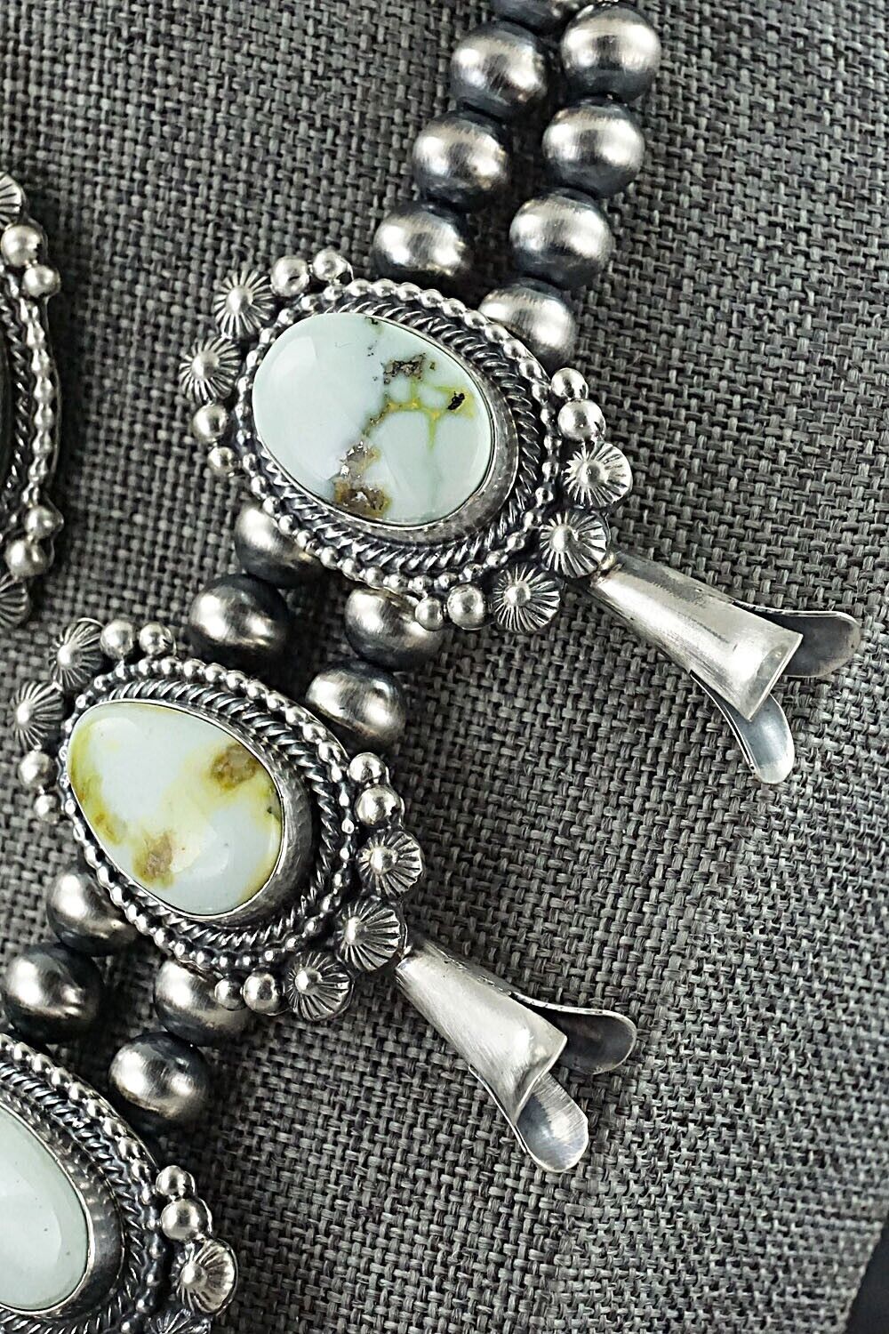 Variscite & Sterling Silver Squash Blossom Set - Tom Lewis