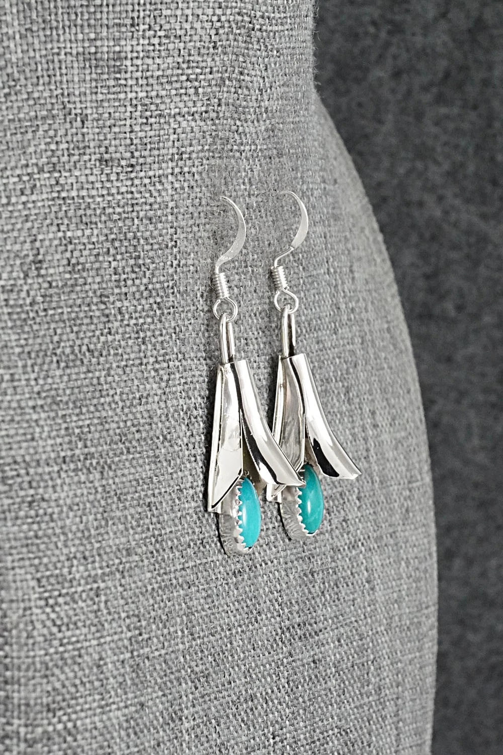 Turquoise & Sterling Silver Earrings - Louise Yazzie