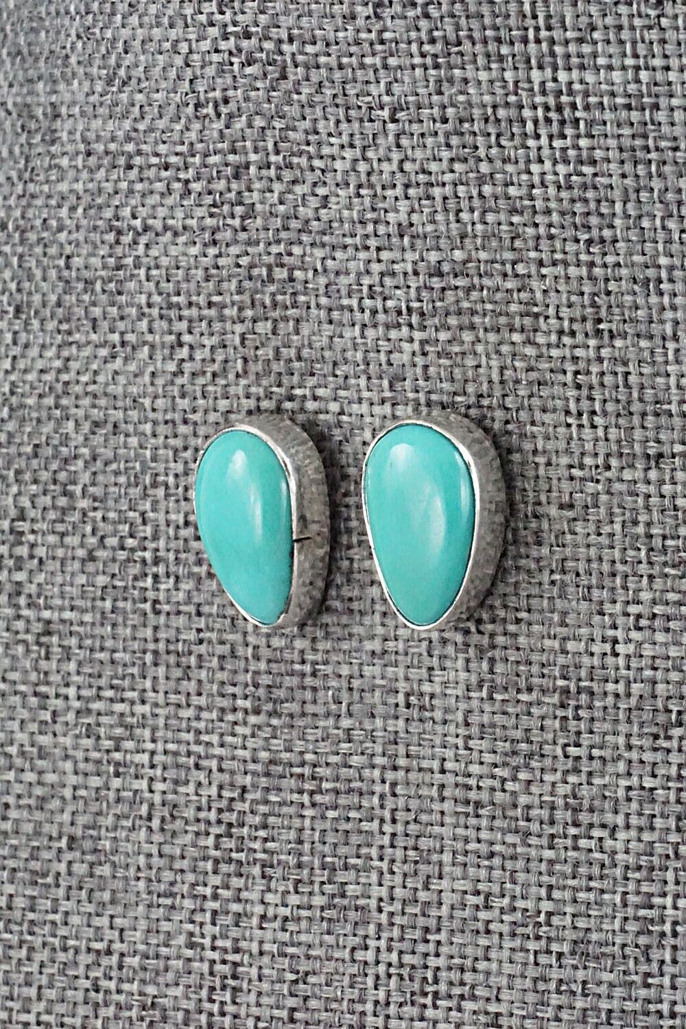 Turquoise & Sterling Silver Earrings - Marco Begaye