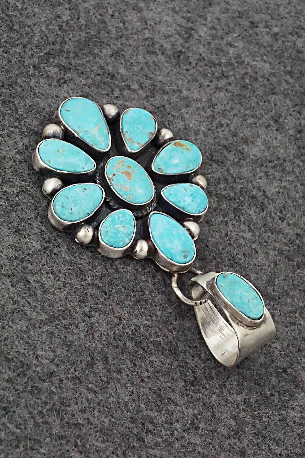 Turquoise & Sterling Silver Pendant - Kathleen Livingston