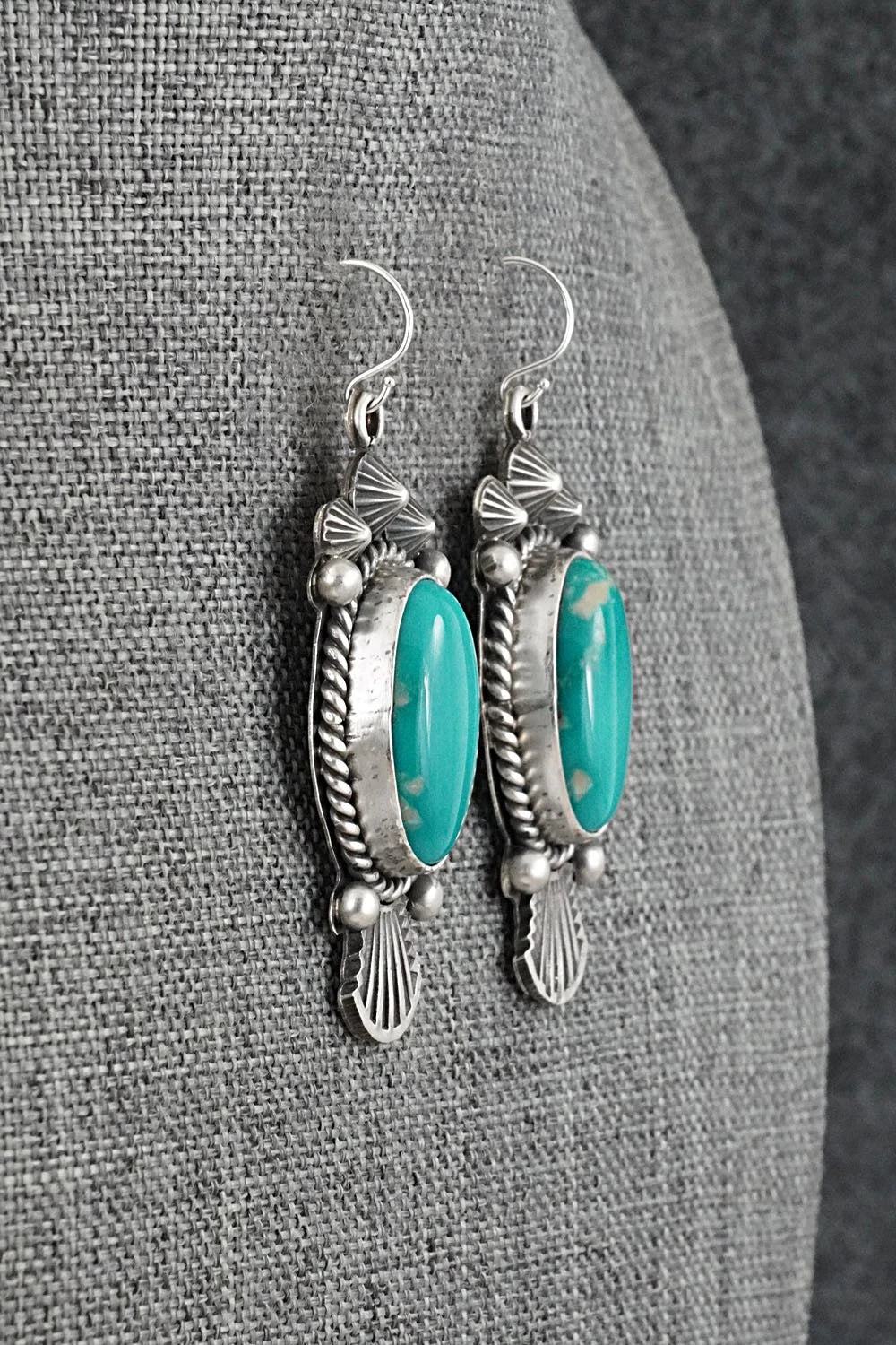 Turquoise & Sterling Silver Earrings - Michael Calladitto