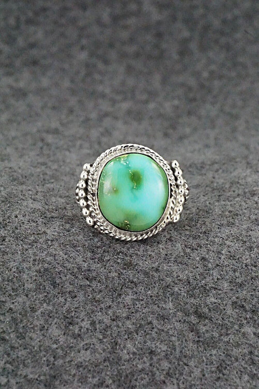 Turquoise & Sterling Silver Ring - Andrew Vandever - Size 7.5