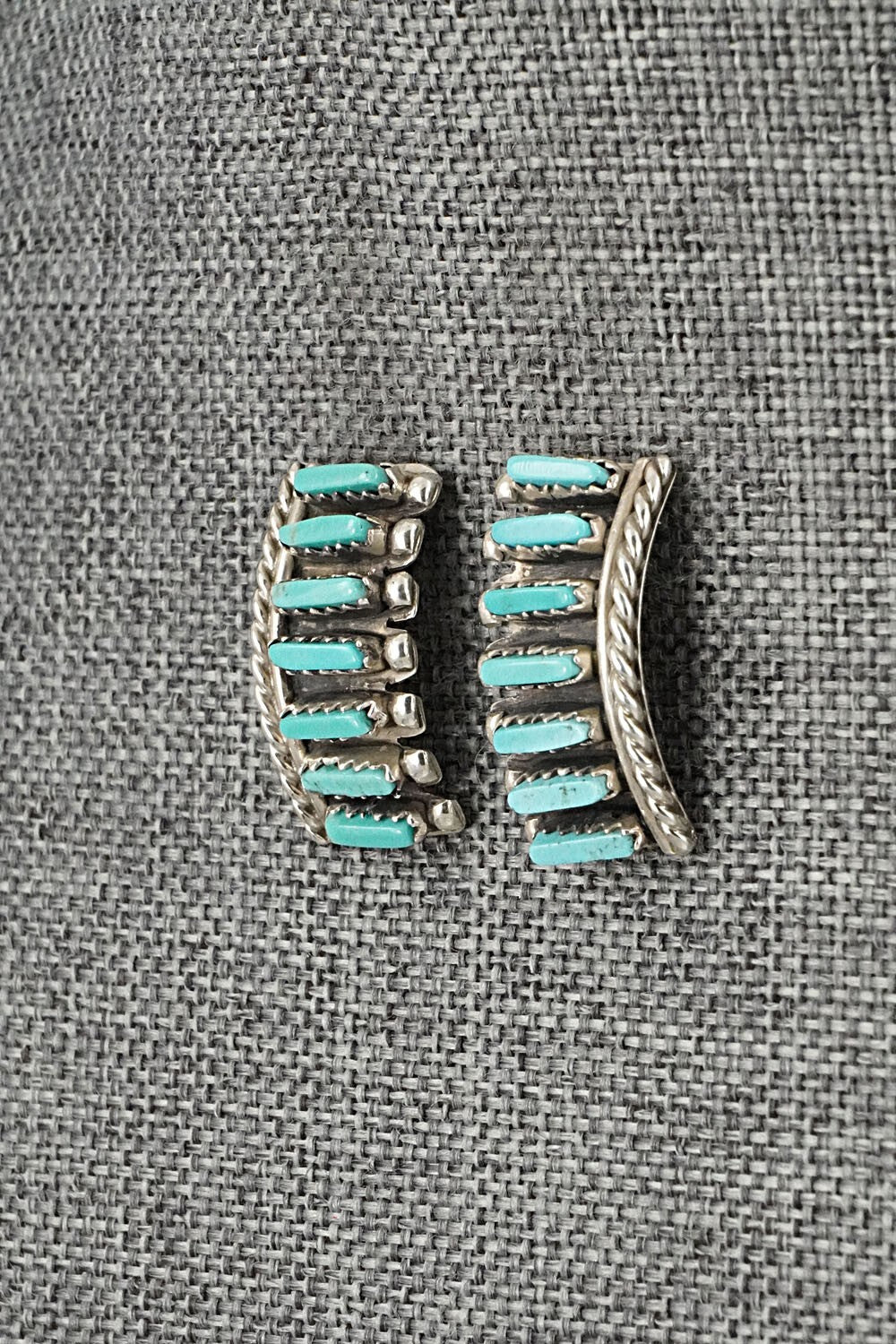 Turquoise & Sterling Silver Earrings - Charlie John