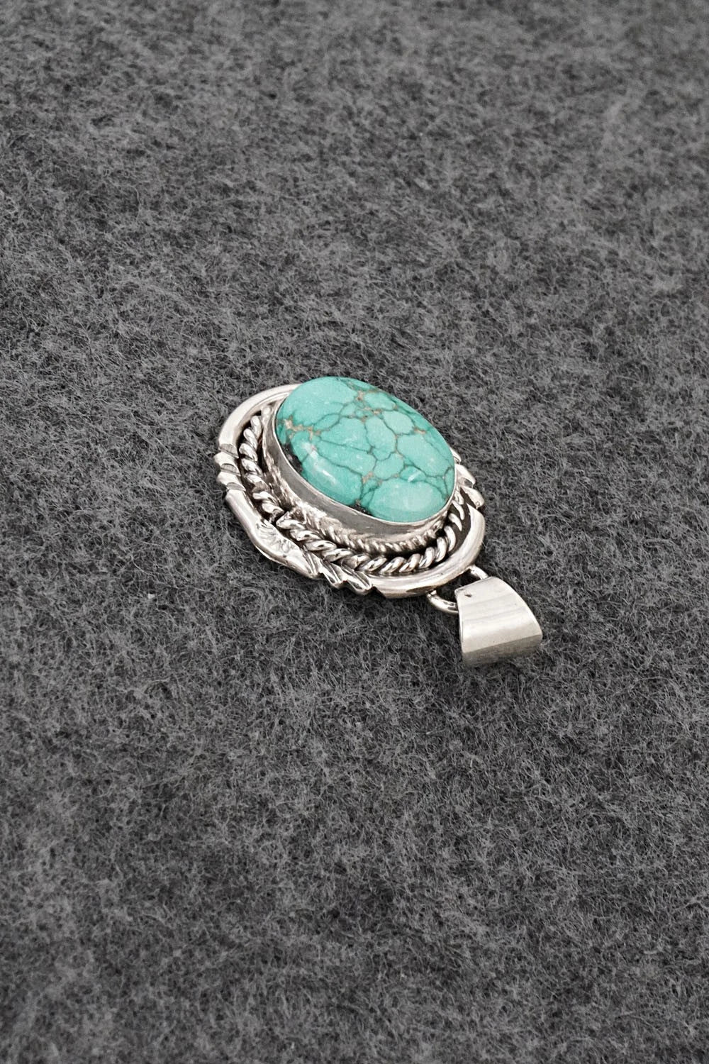 Turquoise and Sterling Silver Pendant - Gene Martinez