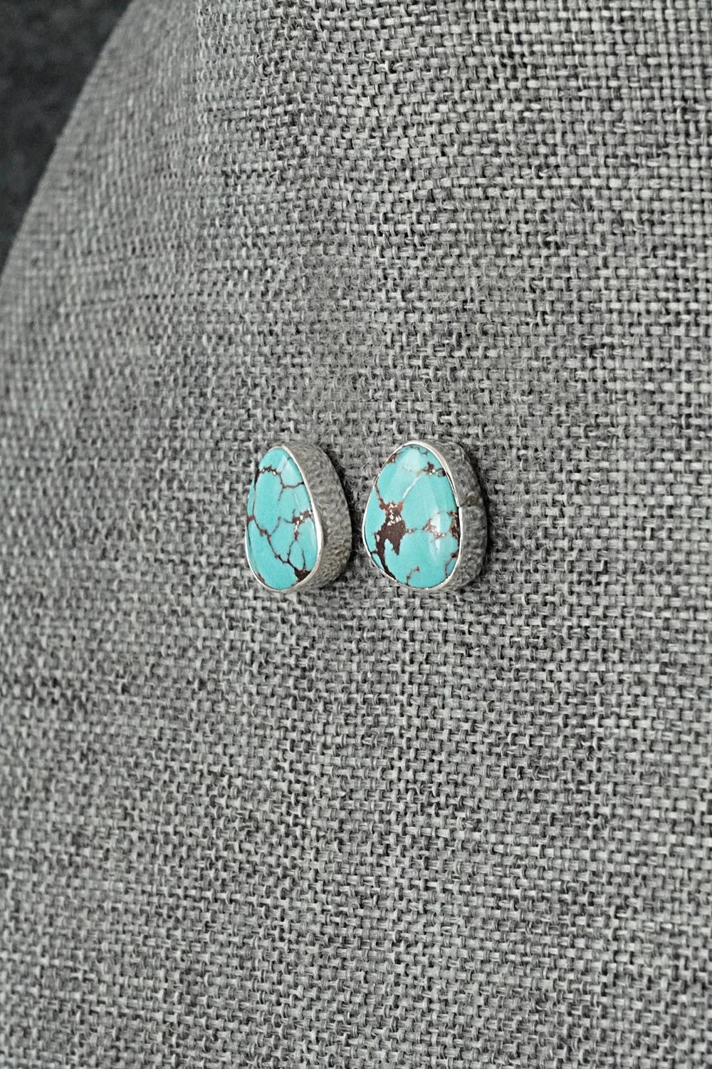 Turquoise & Sterling Silver Earrings - Eugene Gruber