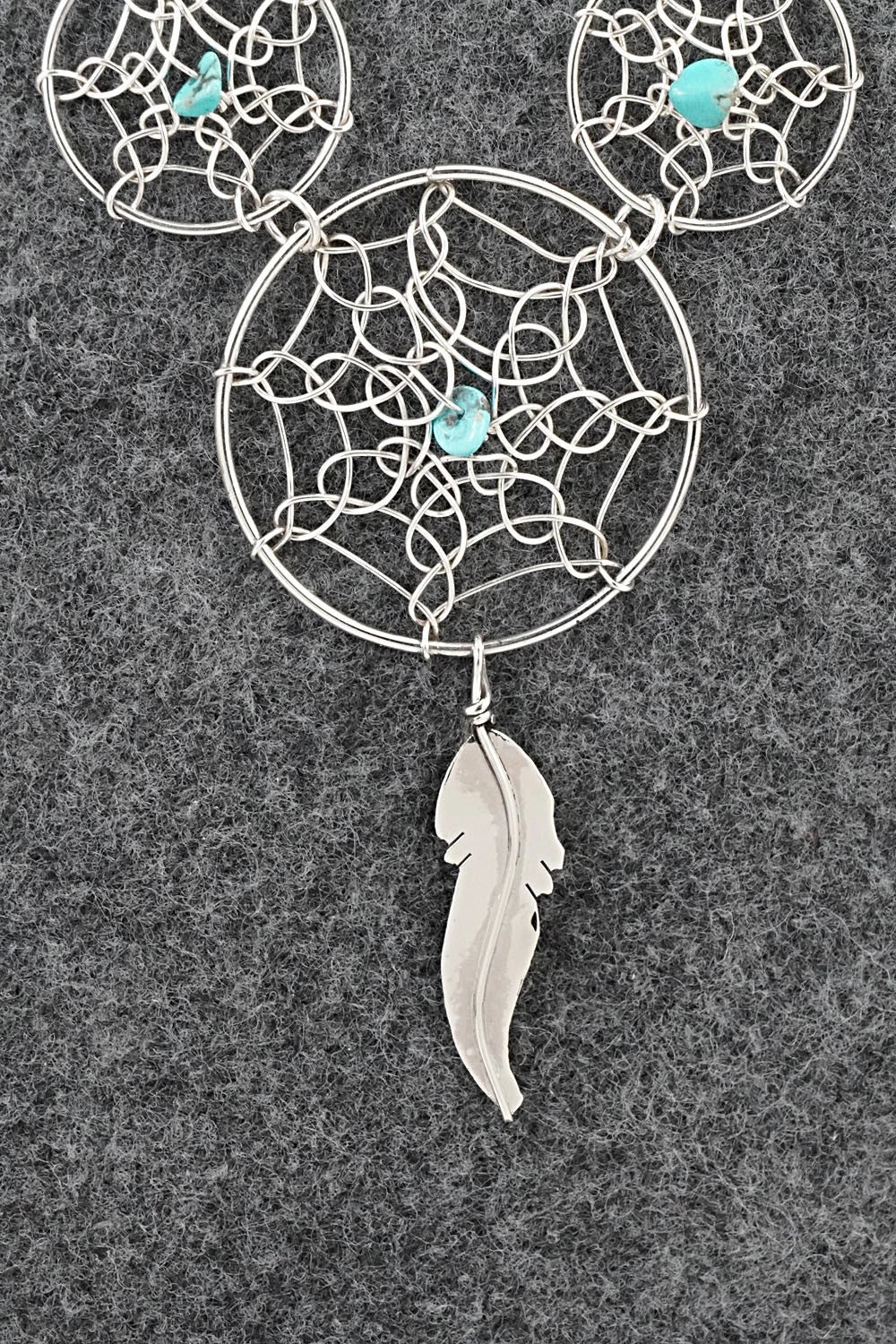 Turquoise & Sterling Silver Necklace - Lorenzo Arviso