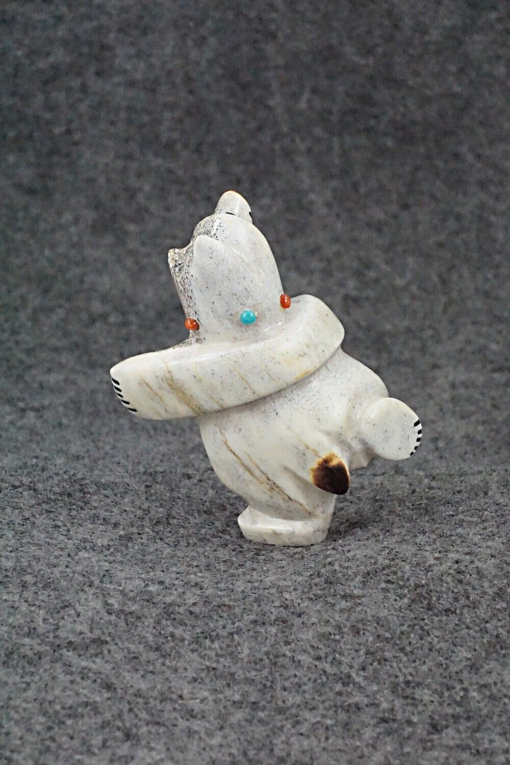 Dancing Bear Zuni Fetish Carving - Claudia Peina