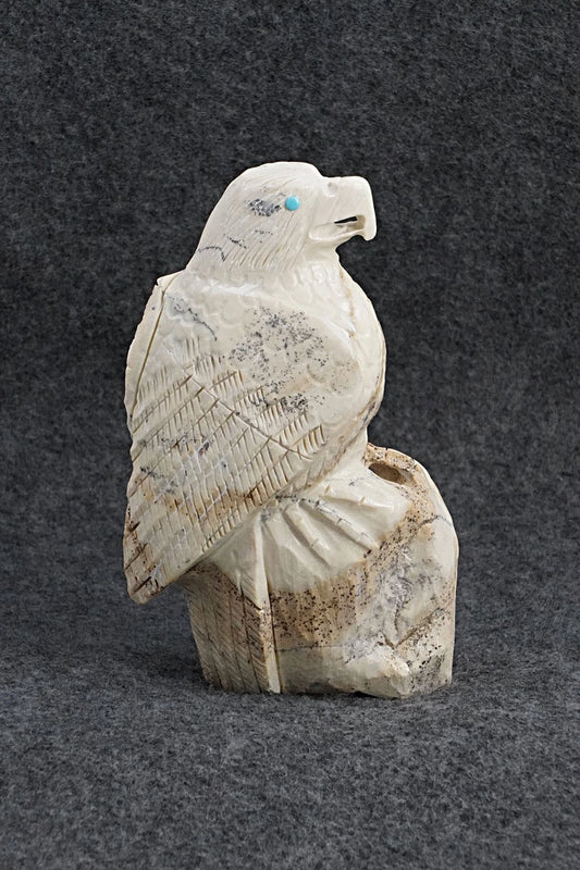 Eagle Zuni Fetish Carving - Derrick Kaamasee