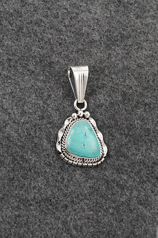 Turquoise & Sterling Silver Pendant - Samuel Yellowhair