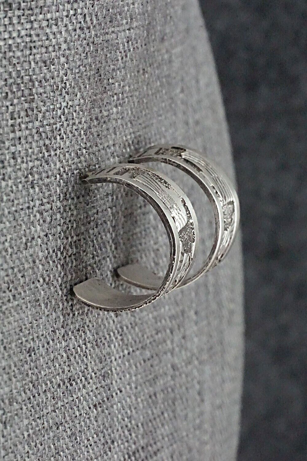 Sterling Silver Hoop Earrings - Elaine Becenti