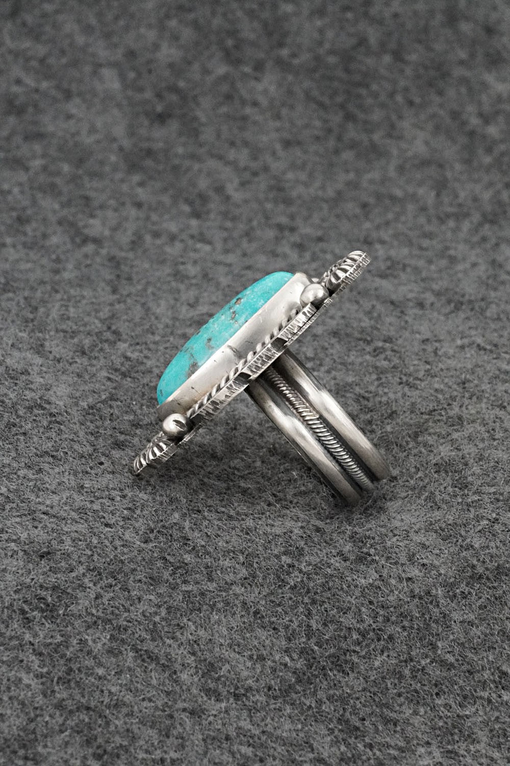Turquoise & Sterling Silver Ring - Michael Calladitto - Size 7