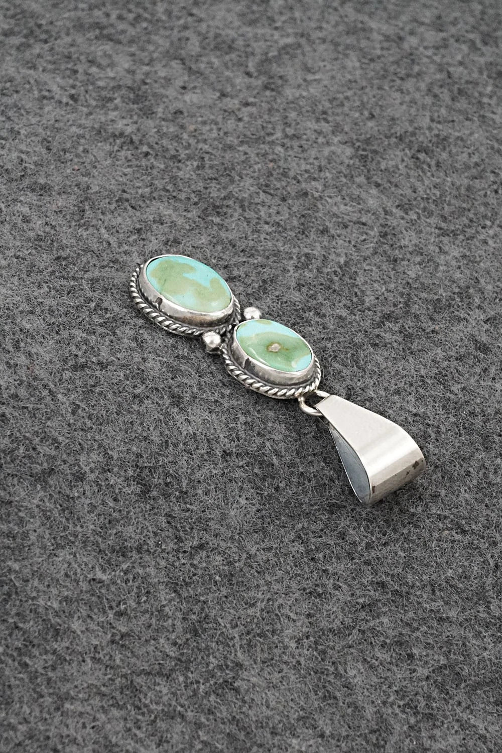 Turquoise & Sterling Silver Pendant - Eugene Gruber