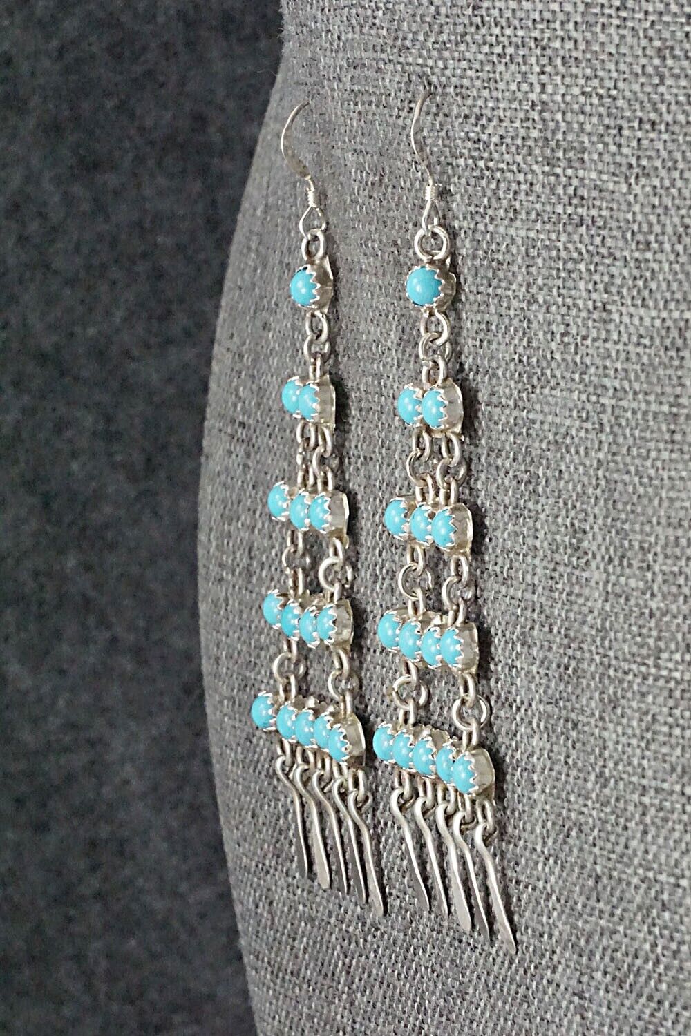 Turquoise & Sterling Silver Earrings - Sylvia Chee