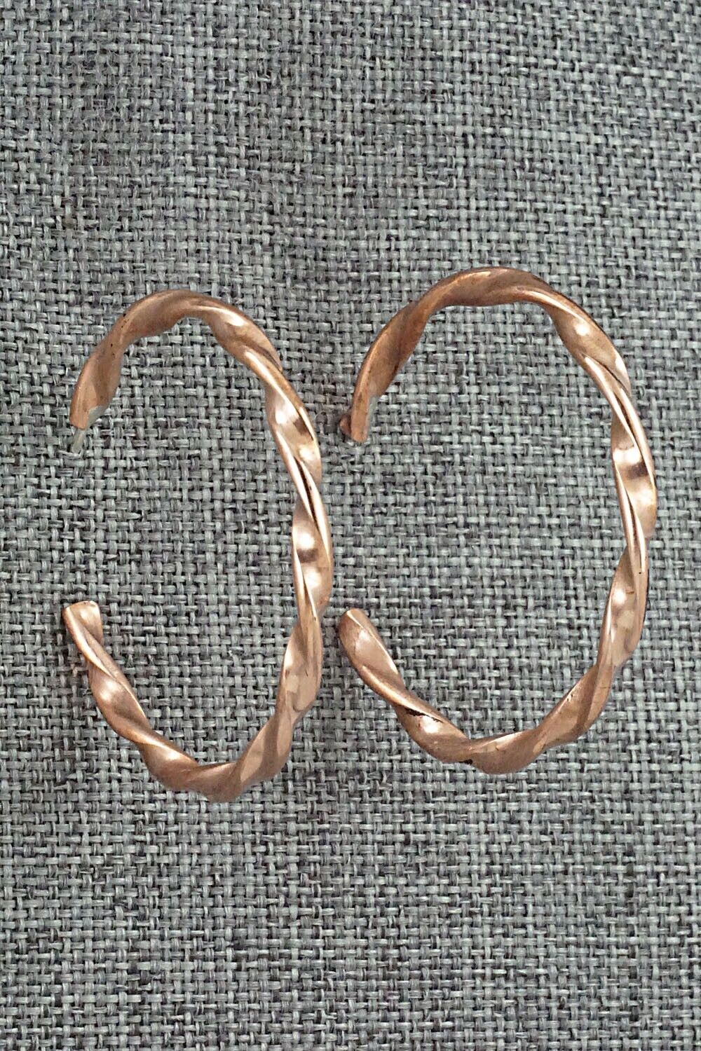 Copper Hoop Earrings - Elaine Tahe