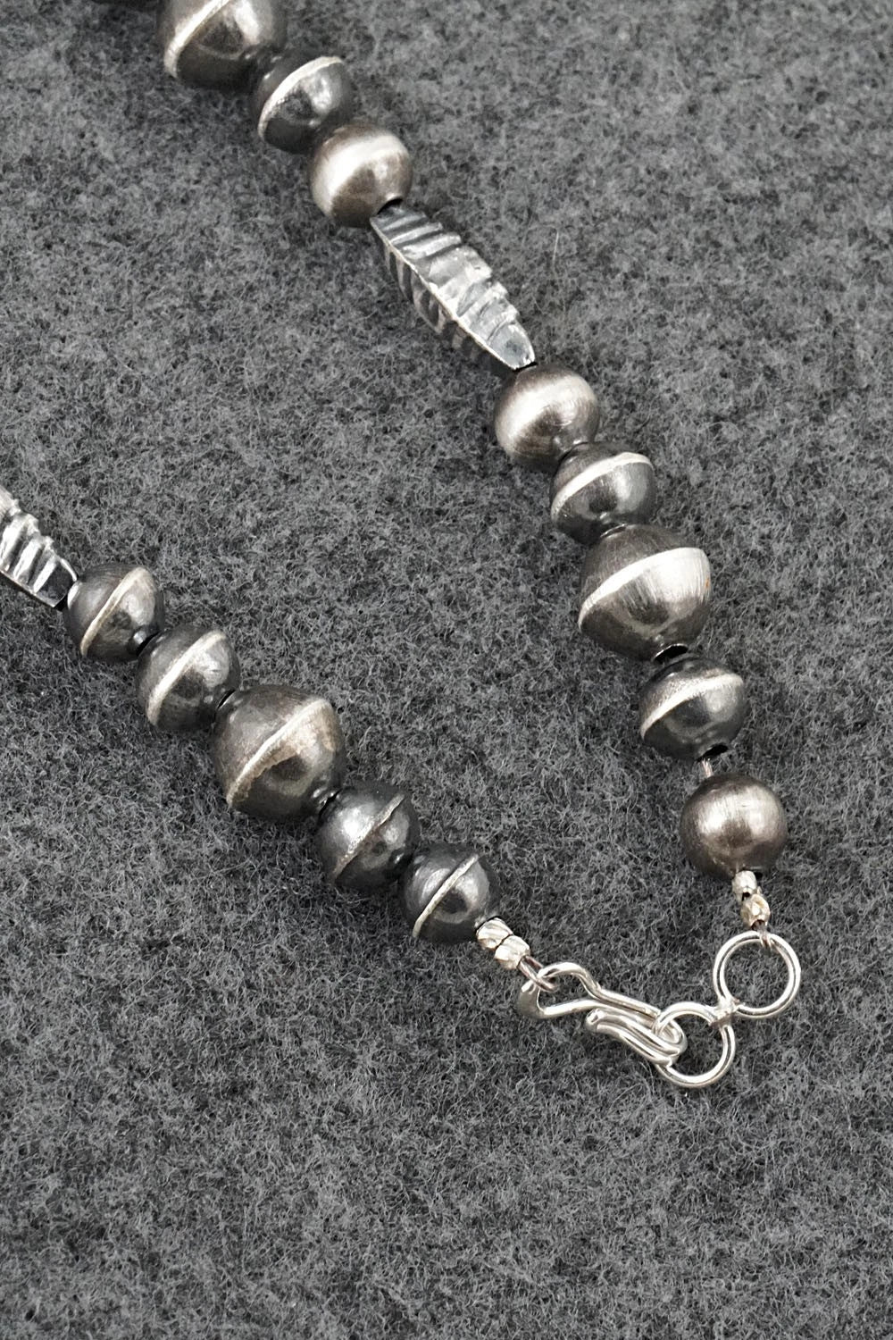 Sterling Silver Navajo Pearl Necklace 22" - Vintage