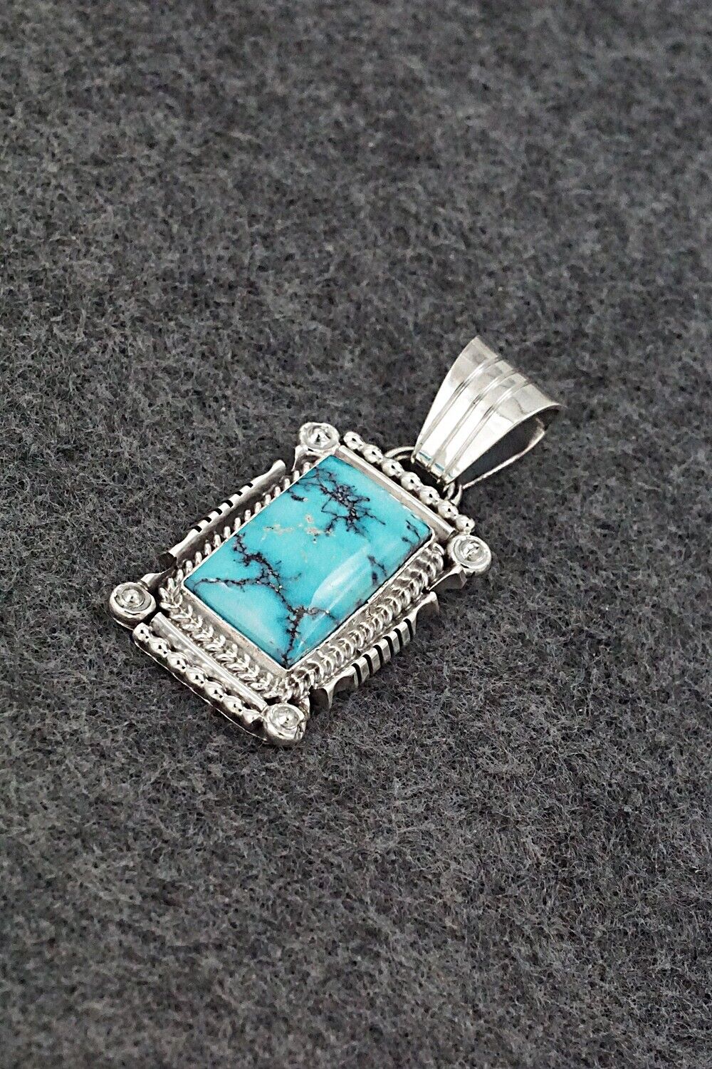 Turquoise & Sterling Silver Pendant - Daniel Benally