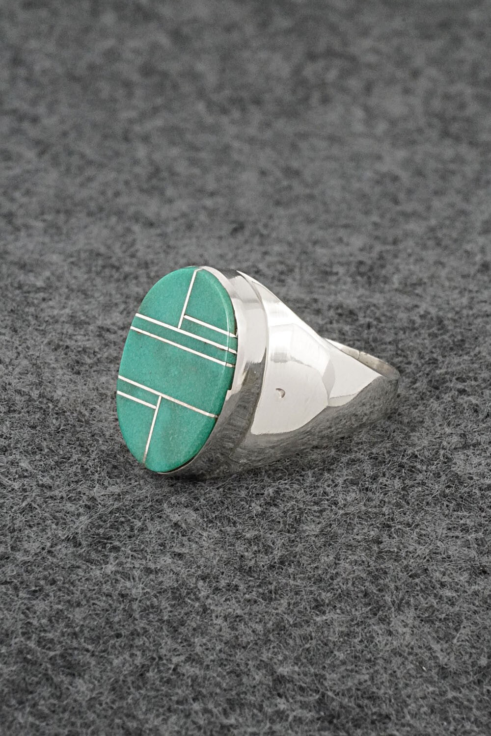 Turquoise & Sterling Silver Ring - Wilbert Gray - Size 11.5
