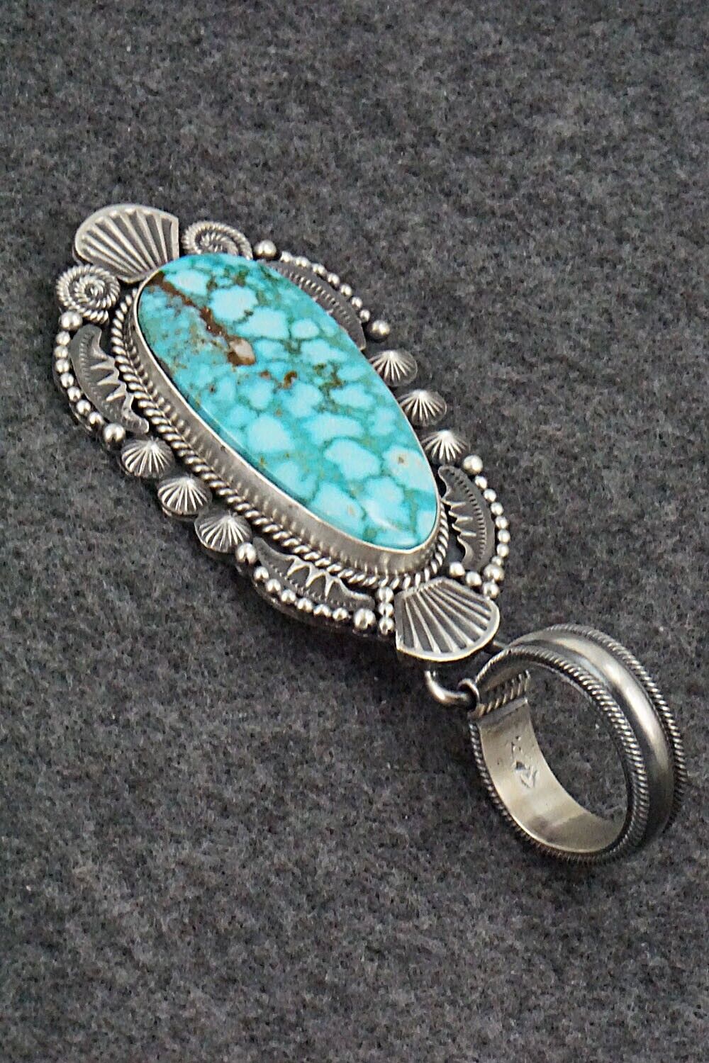 Turquoise & Sterling Silver Pendant - Michael Calladitto