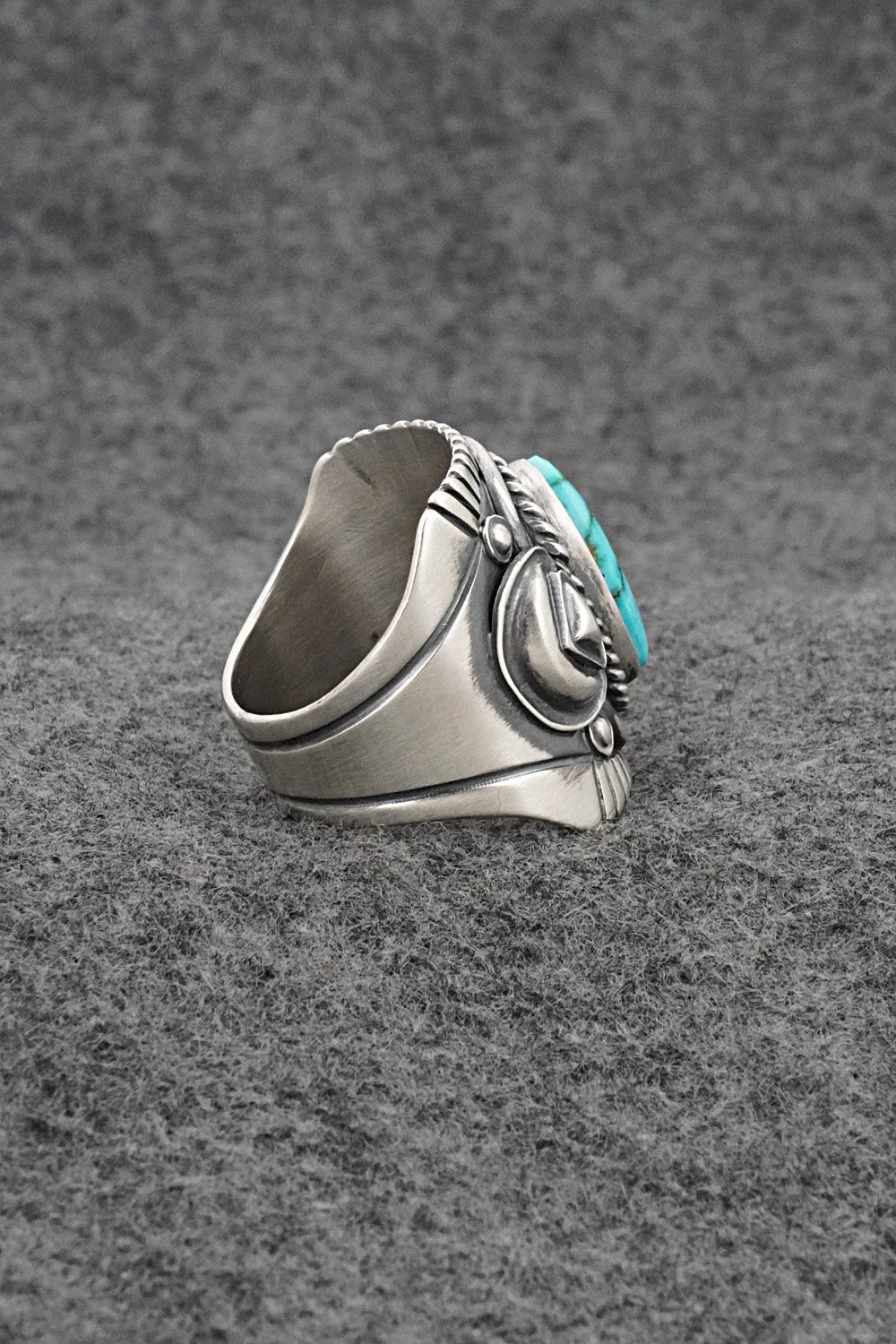 Turquoise & Sterling Silver Ring - Derrick Gordon - Size 10
