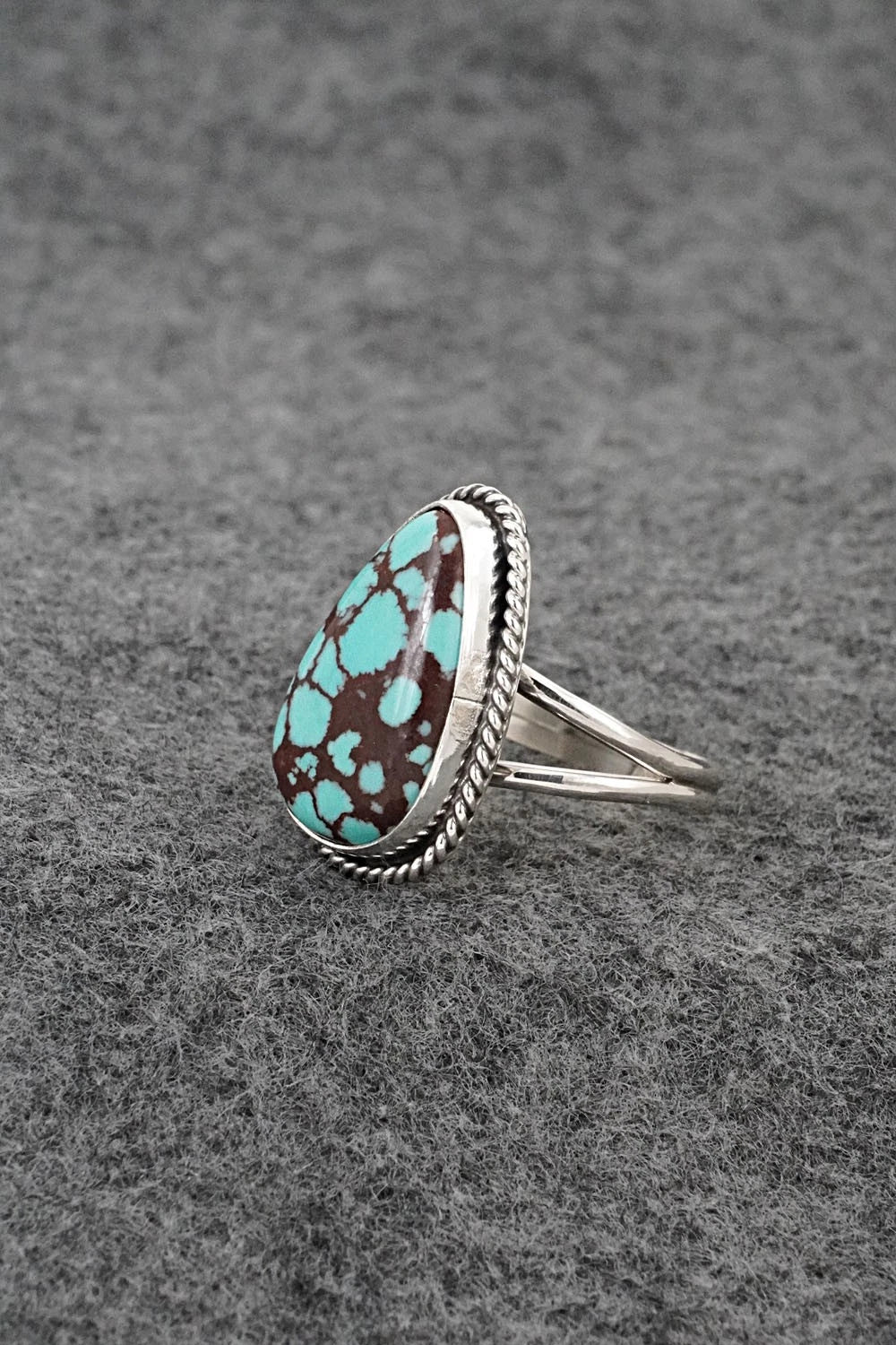 Turquoise & Sterling Silver Ring - Eugene Gruber - Size 9