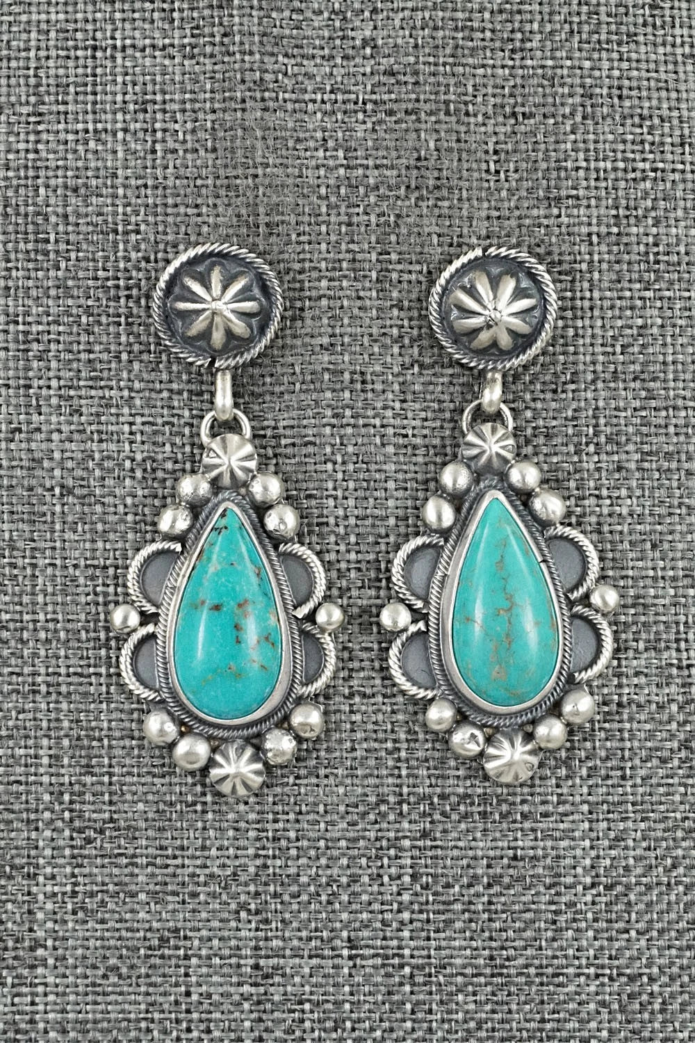 Turquoise & Sterling Silver Earrings - Darrin Livingston