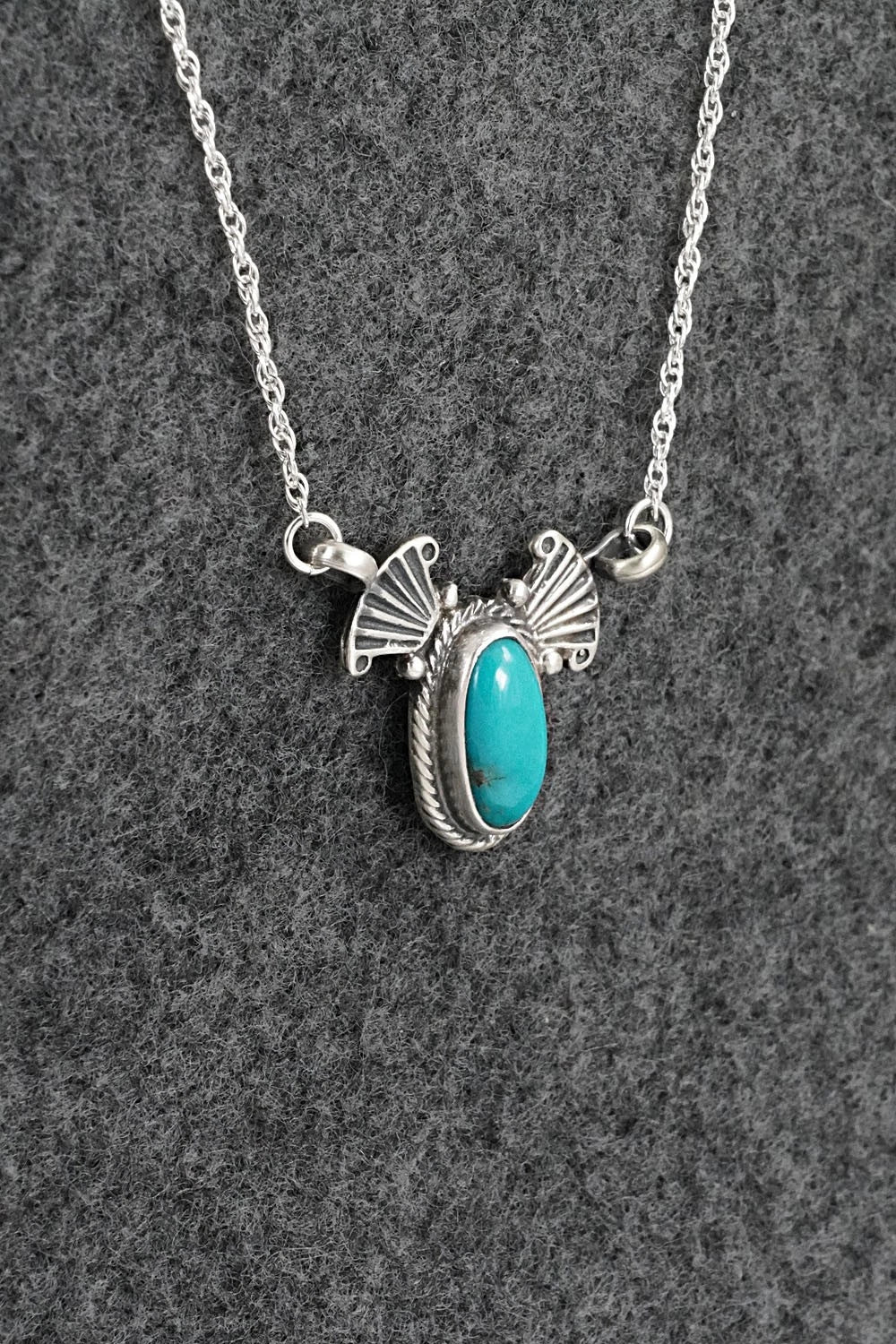 Turquoise & Sterling Silver Necklace - Verley Betone