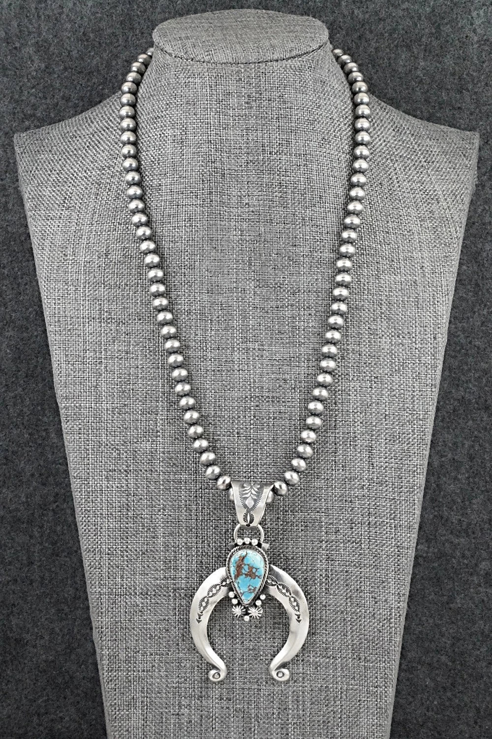 Turquoise & Sterling Silver Necklace - Samuel Yellowhair