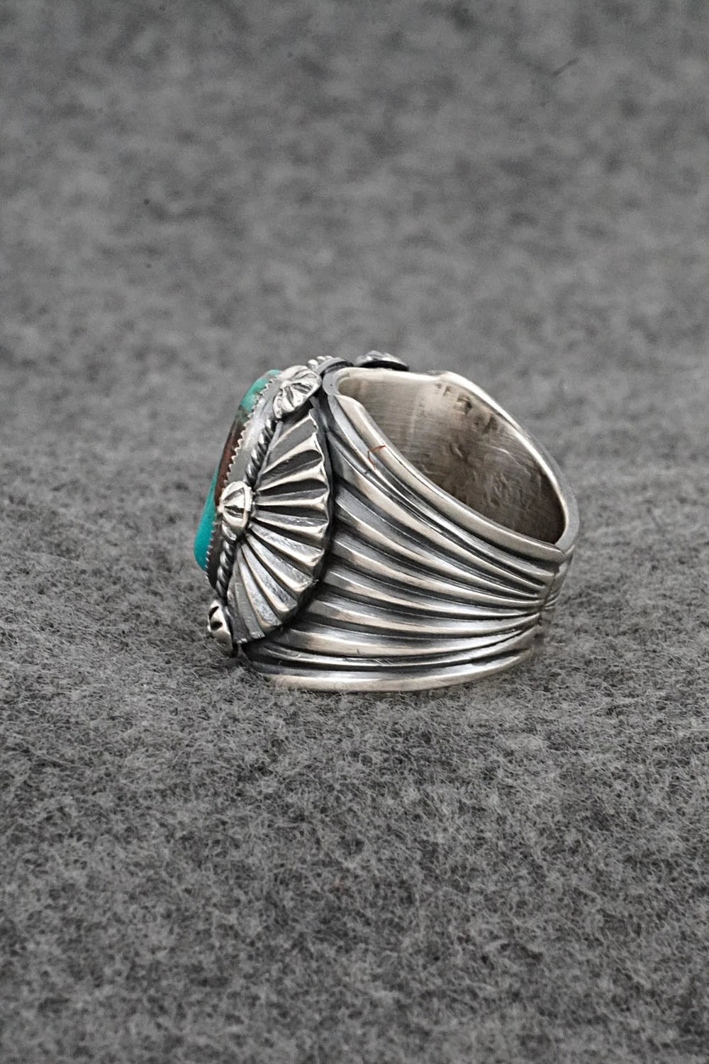 Turquoise & Sterling Silver Ring - Delbert Gordon - Size 7
