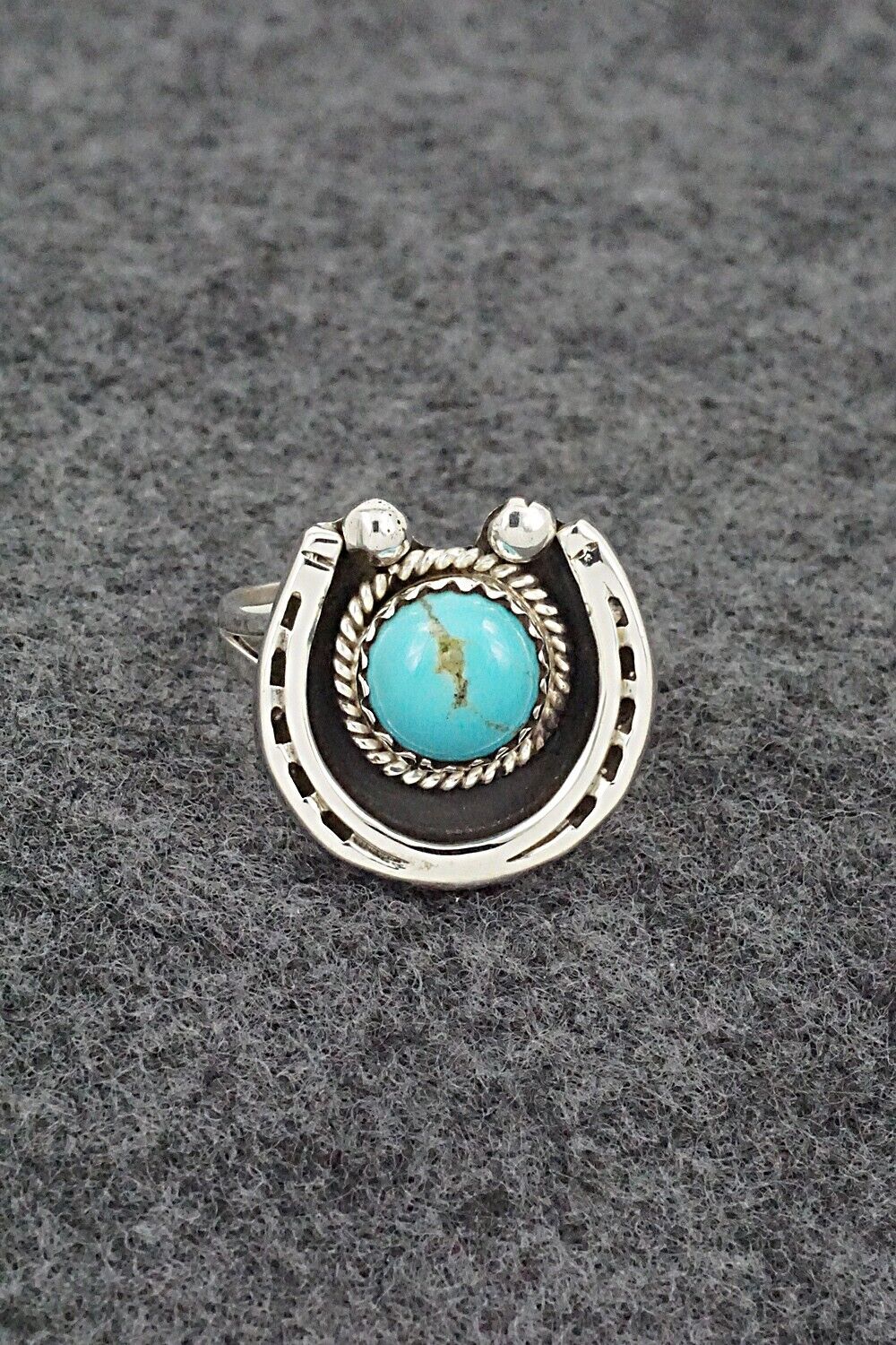 Turquoise & Sterling Silver Ring - Alice Rose Saunders - Size 7.5