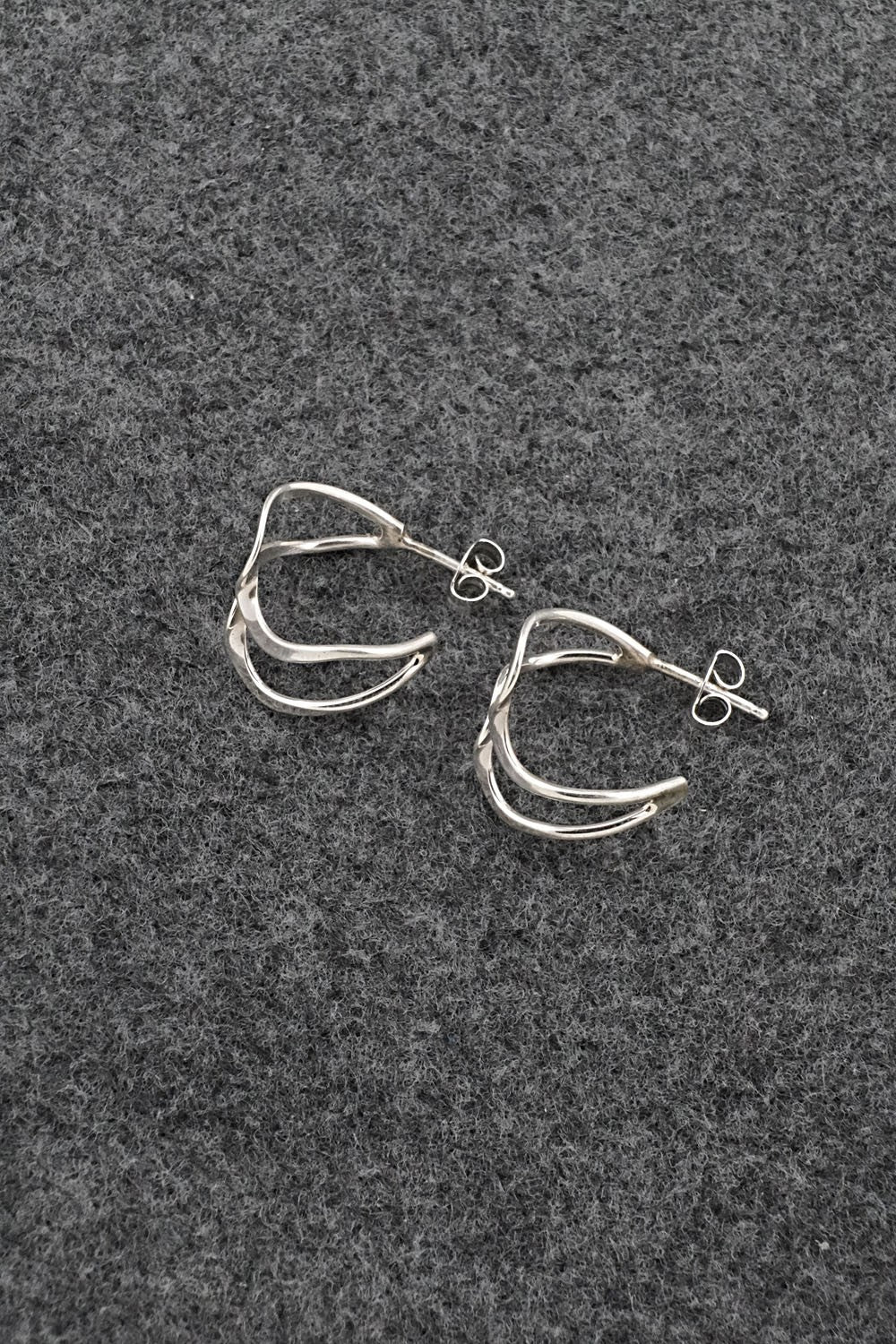 Sterling Silver Hoop Earrings - Elaine Tahe