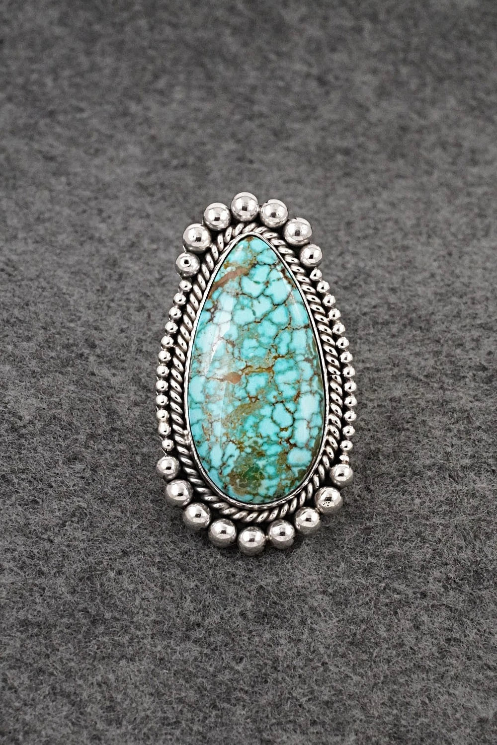 Turquoise & Sterling Silver Ring - Michael Calladitto - Size 8.5