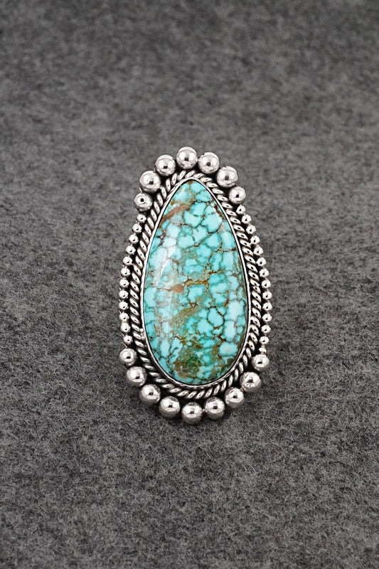 Turquoise & Sterling Silver Ring - Michael Calladitto - Size 8.5
