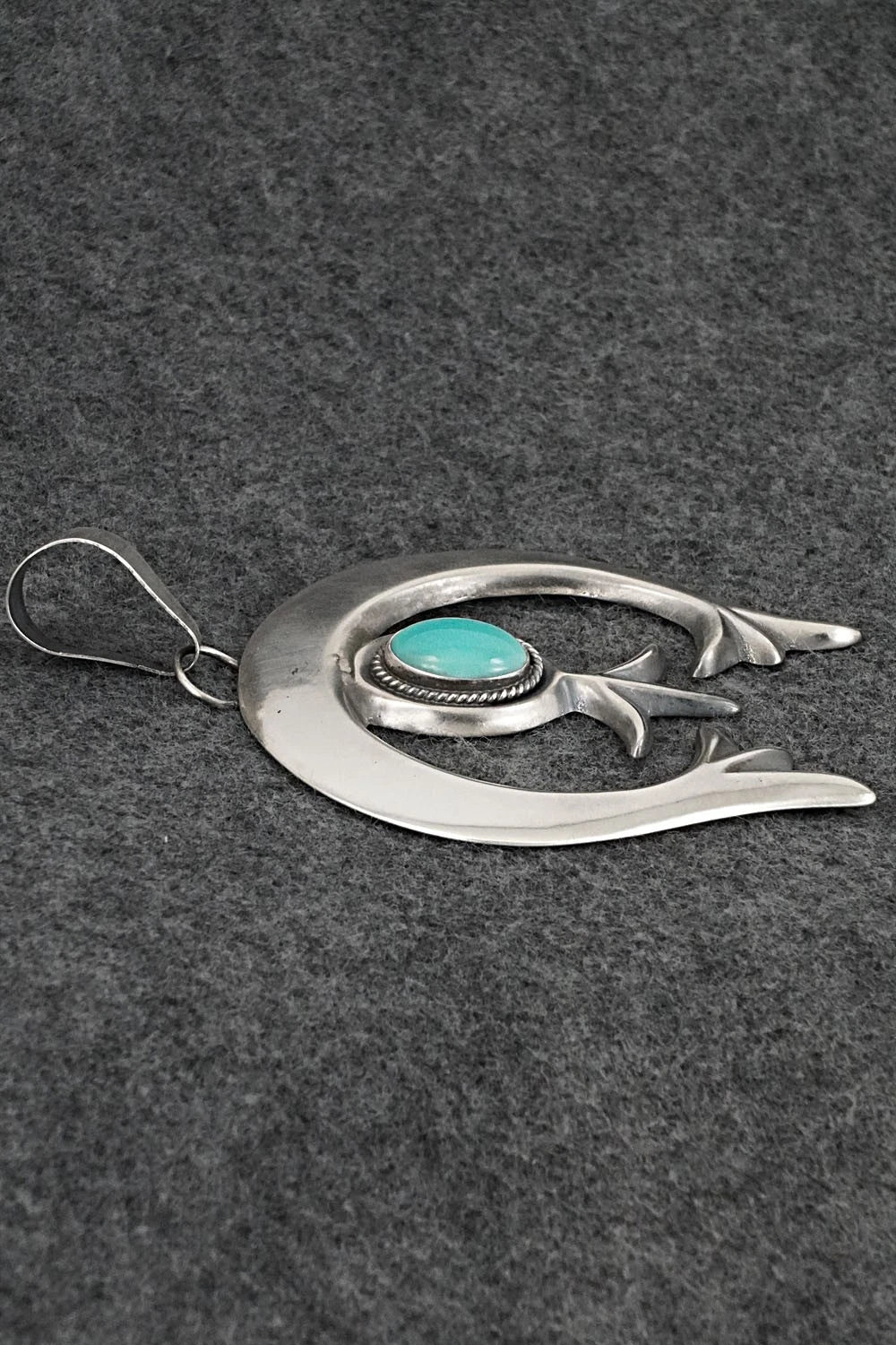Turquoise & Sterling Silver Pendant - Eugene Gruber