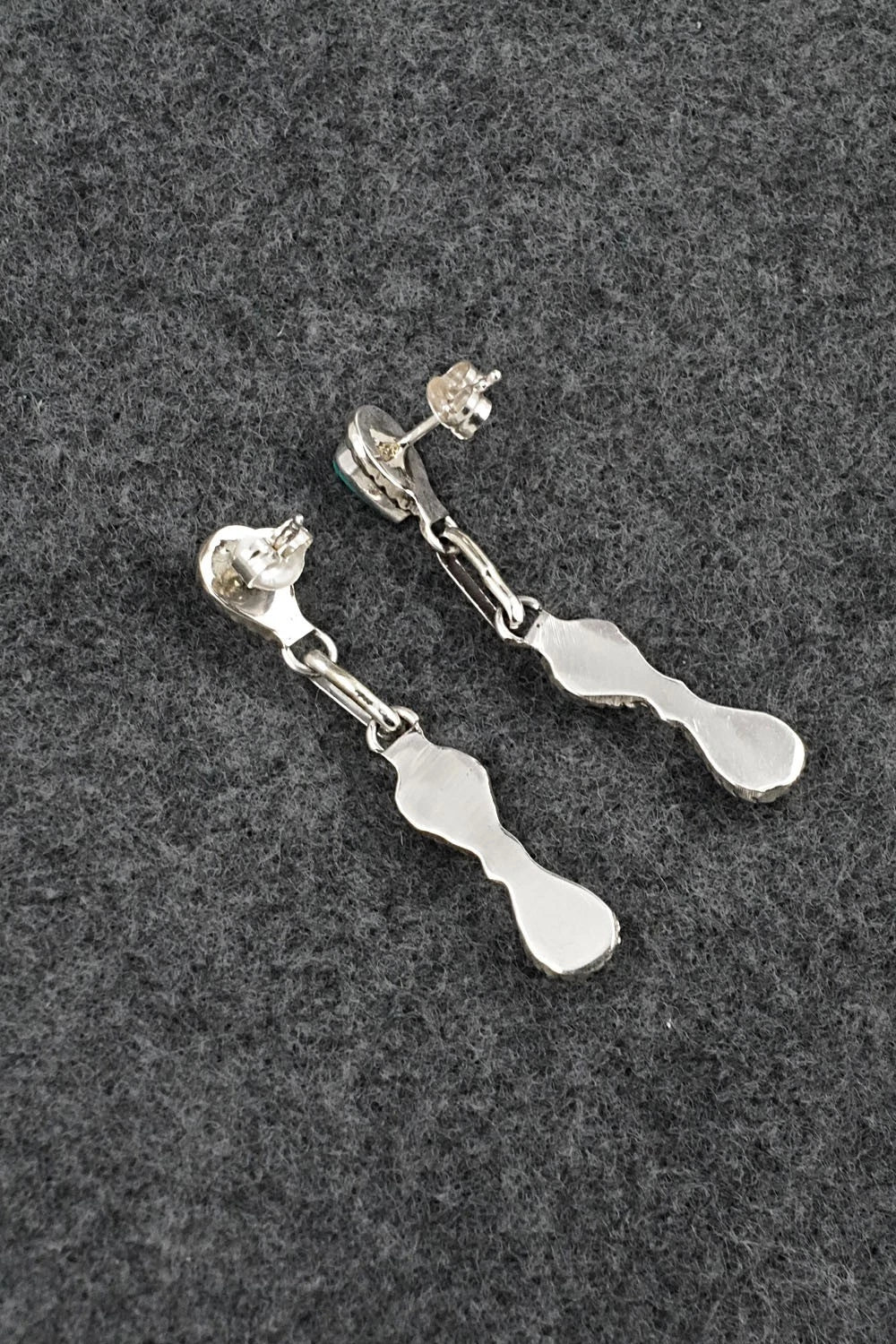 Turquoise & Sterling Silver Earrings - Carol Lateyice