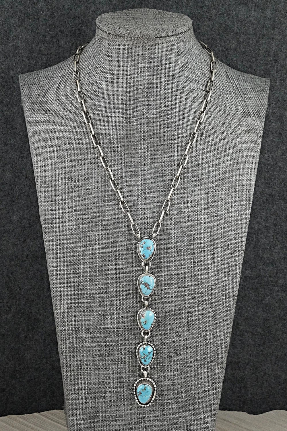 Turquoise & Sterling Silver Necklace - Bobby Johnson