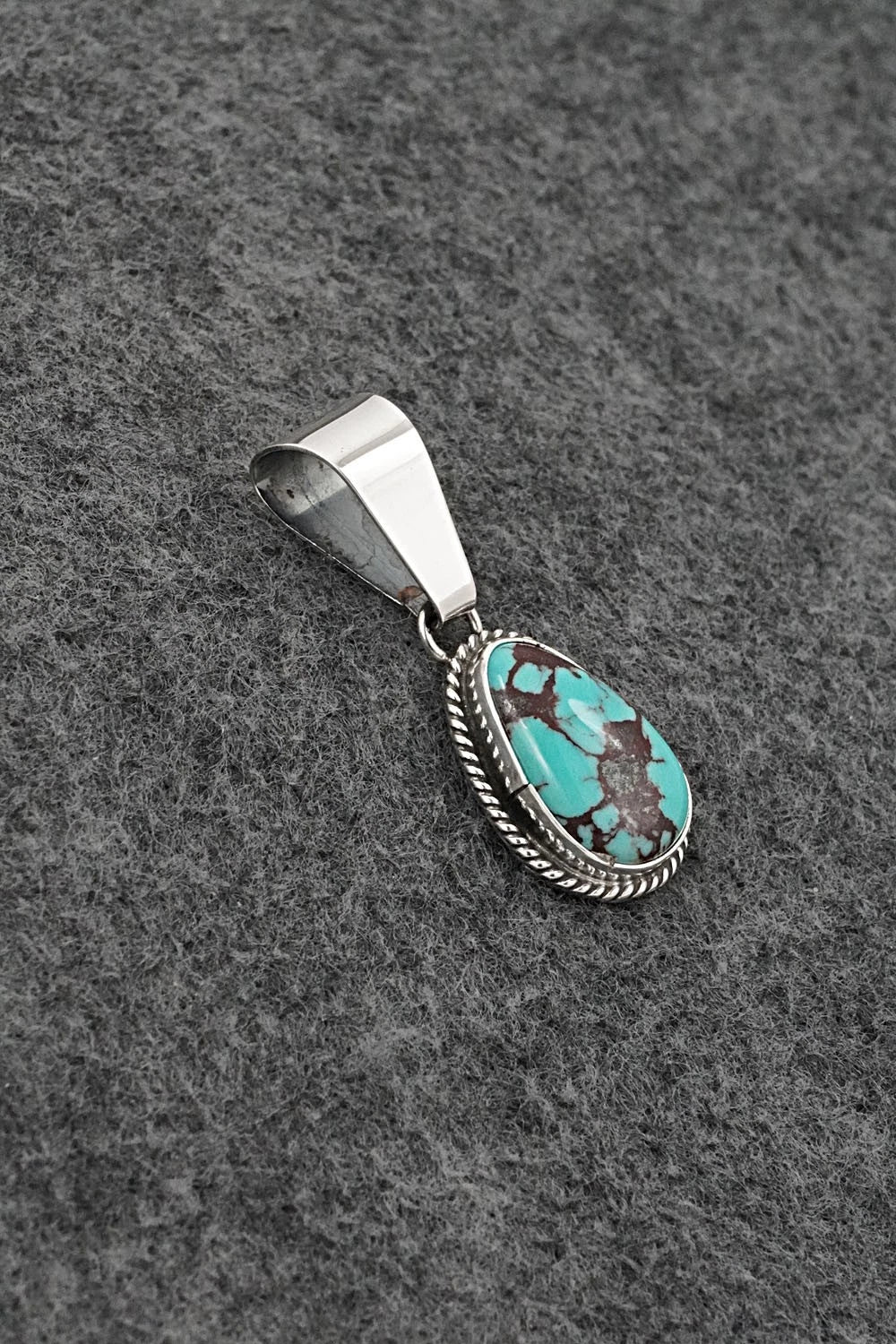 Turquoise & Sterling Silver Pendant - Eugene Gruber