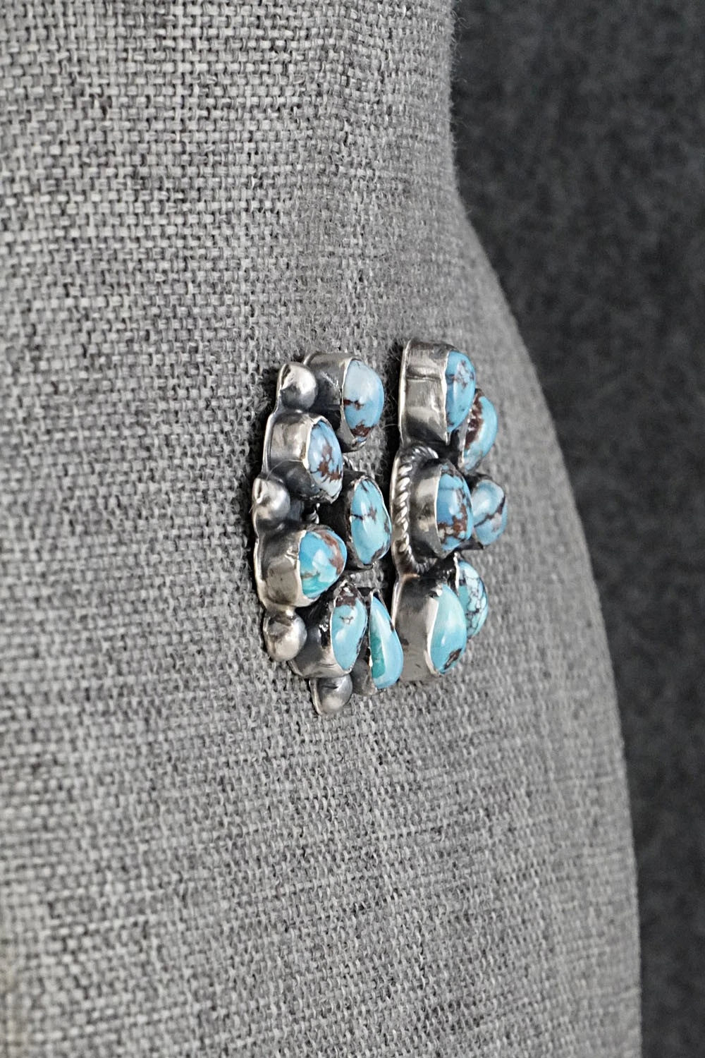 Turquoise & Sterling Silver Earrings - Phil Garcia