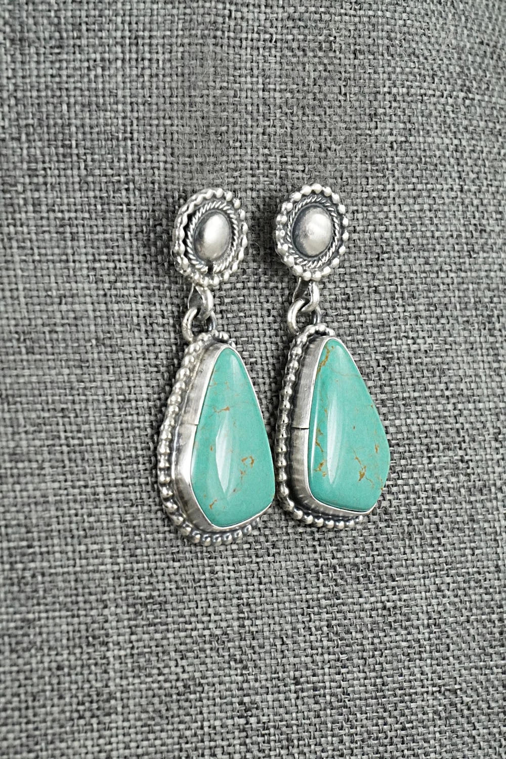 Turquoise & Sterling Silver Earrings - Darrin Livingston