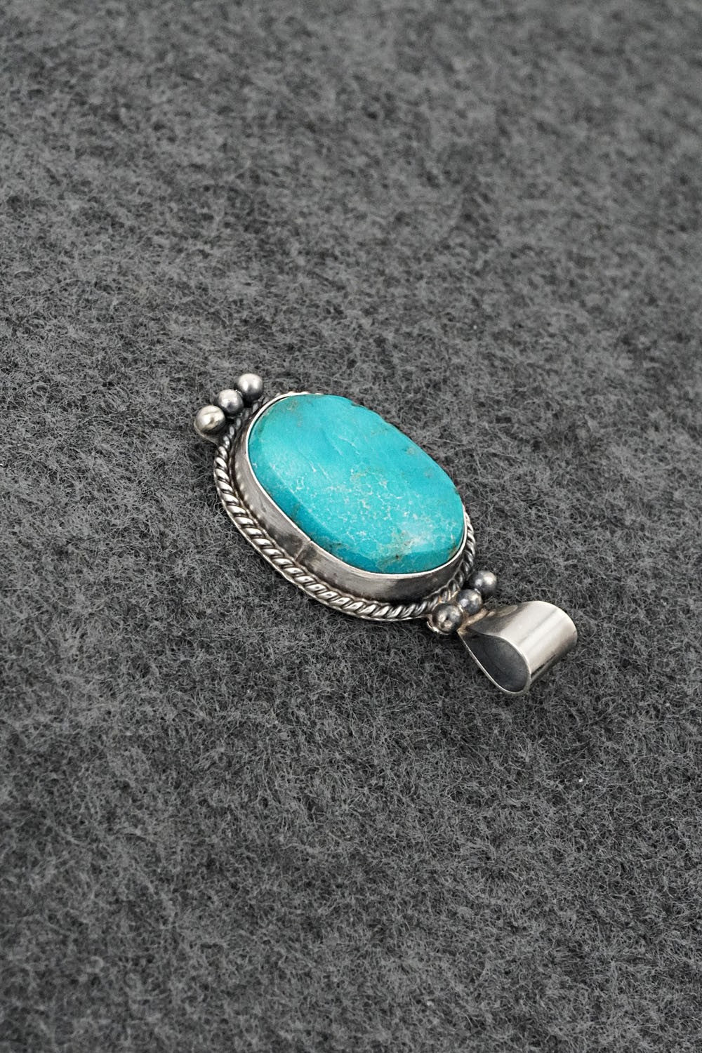 Turquoise & Sterling Silver Pendant - Rena Begay