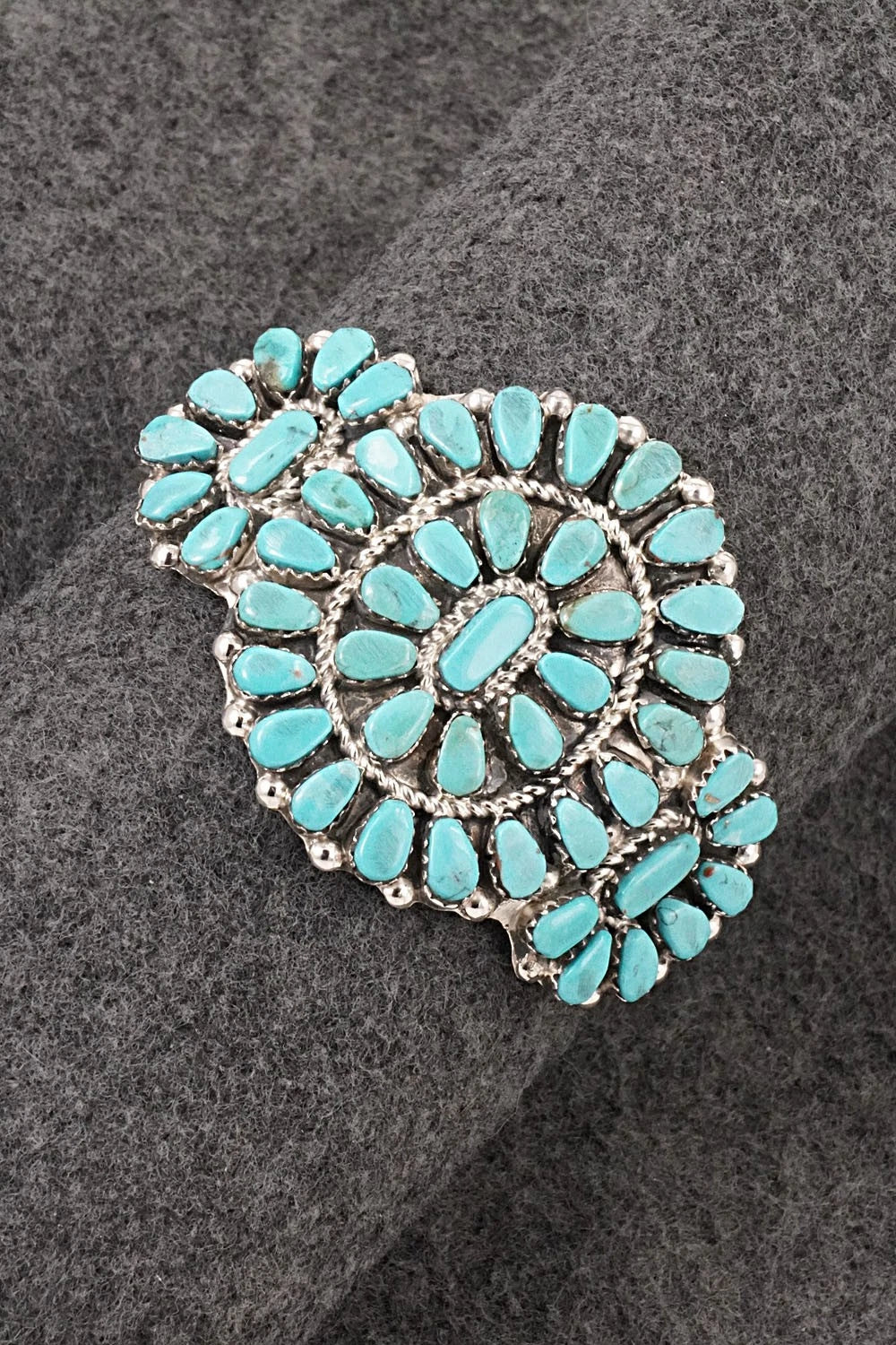 Turquoise & Sterling Silver Bracelet - Griffin & Vangie Tsabetsaye